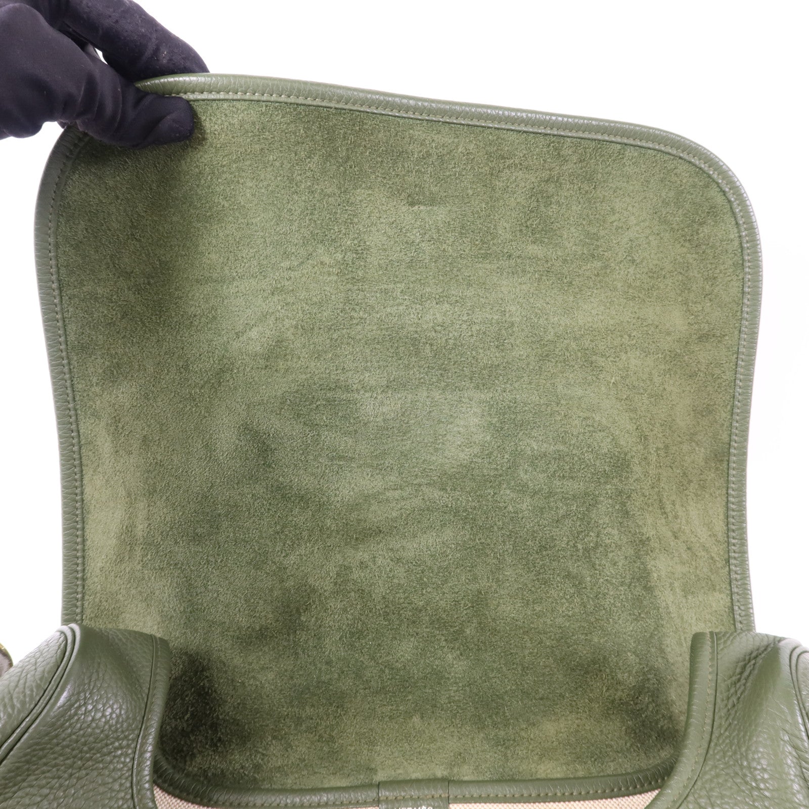 HERMES Clemence皮革Bourlingue金扣肩背袋