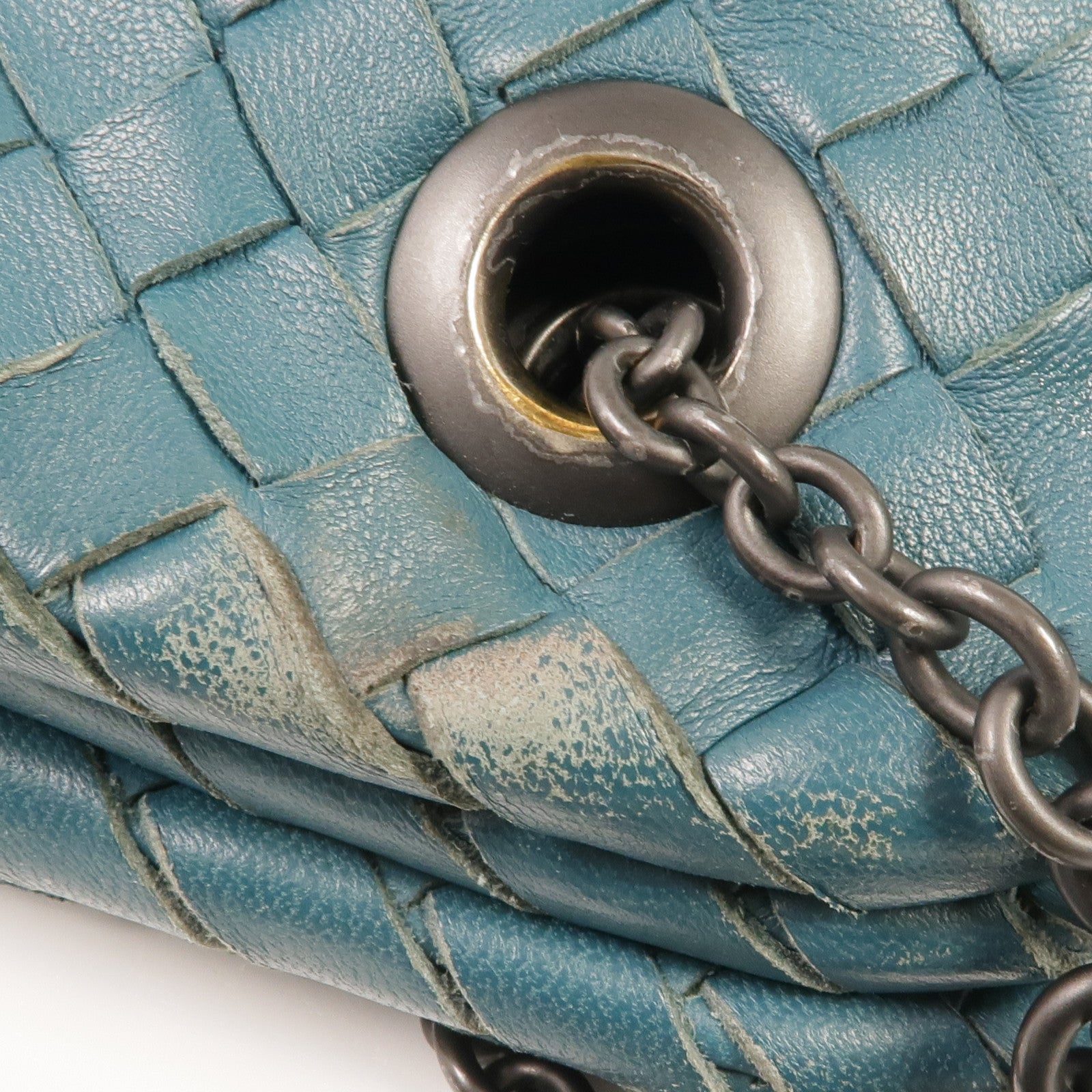 BOTTEGA VENETA 織紋皮革Chain Shoulder鏈帶肩背袋