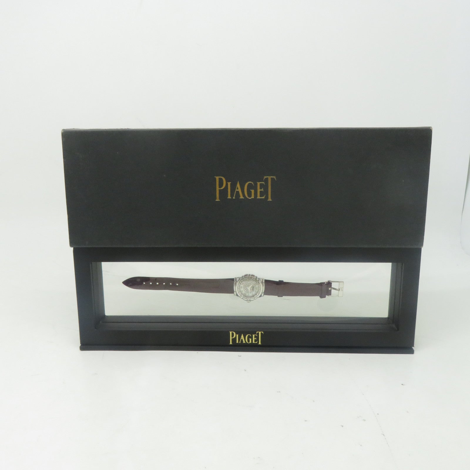 PIAGET 18K白金Tanagra Dia手錶石英機芯銀色