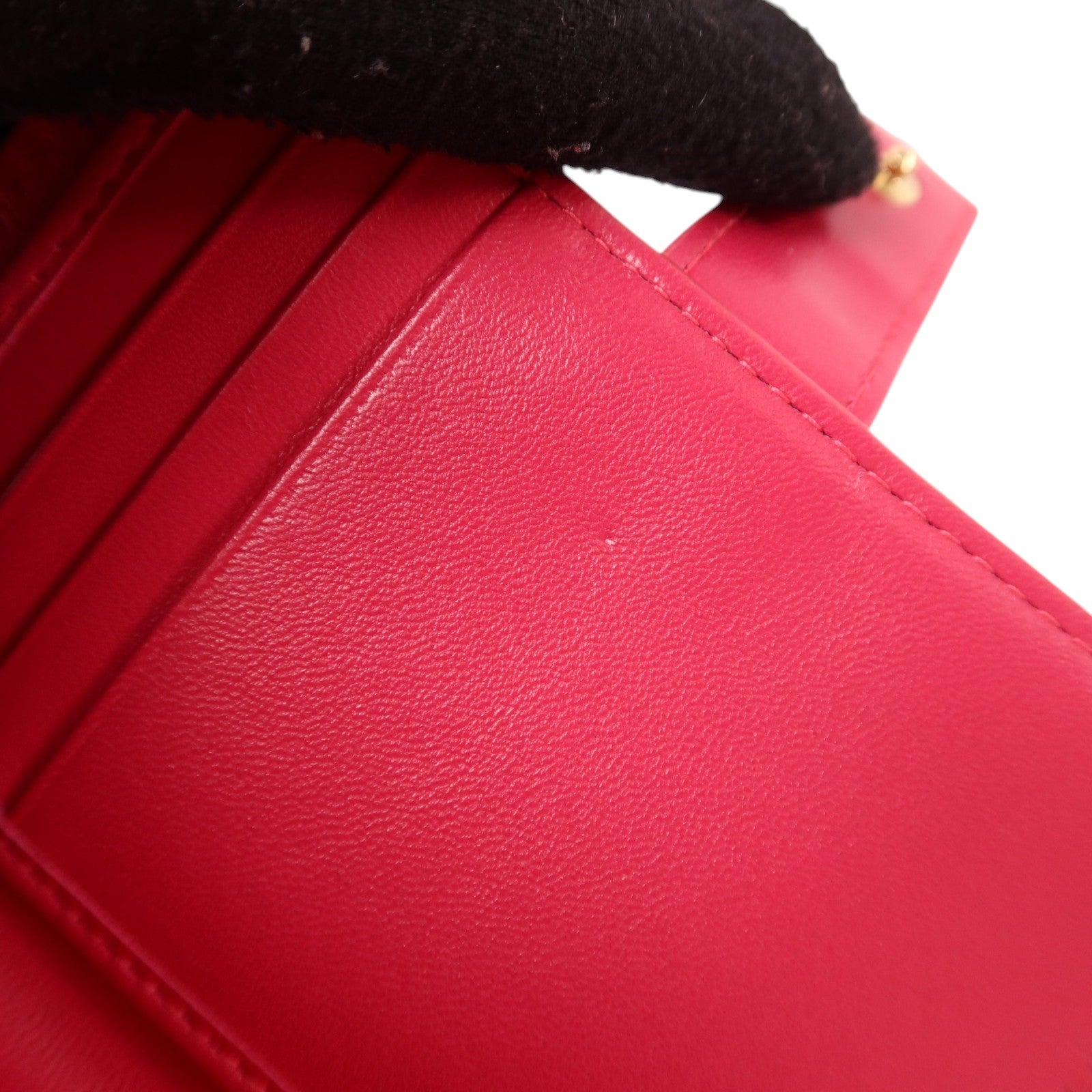 Dior 羊皮皮革Lady Dior Wallet金扣錢包