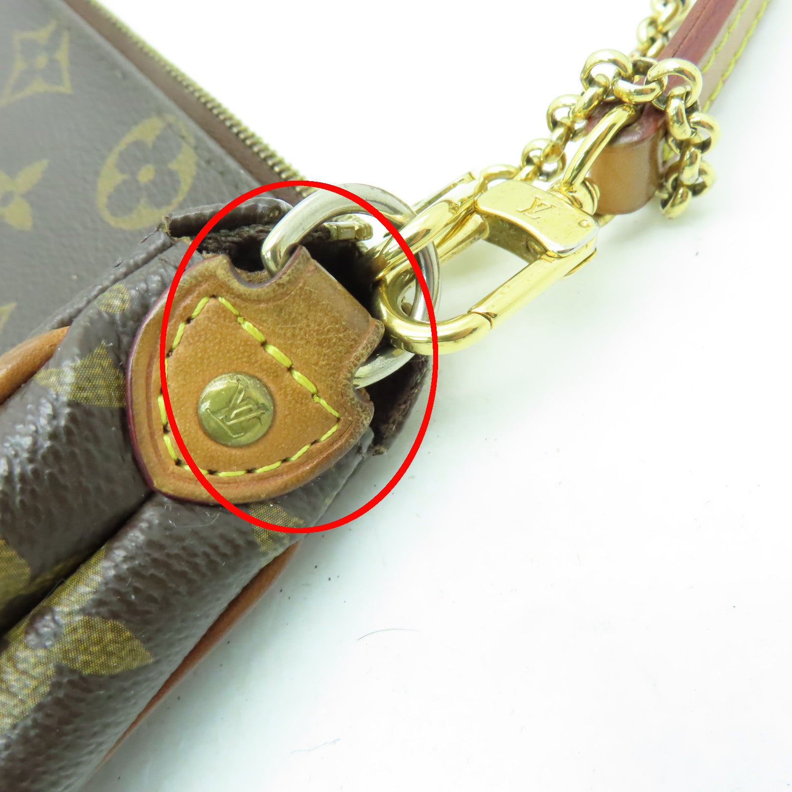 LOUIS VUITTON Monogram Eva金扣手挽肩背兩用袋啡色