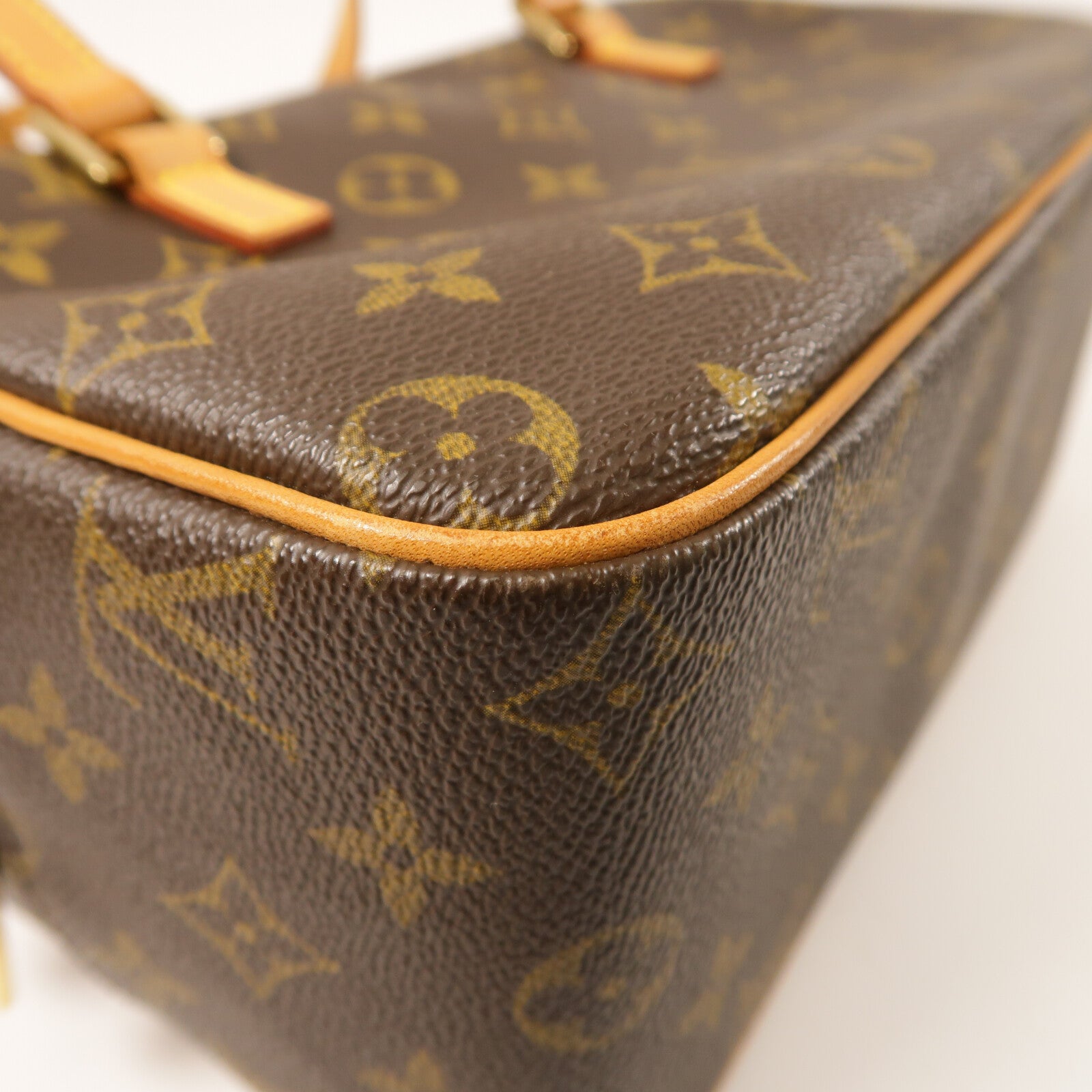 LOUIS VUITTON Monogram Cite GM金扣肩背袋棕色