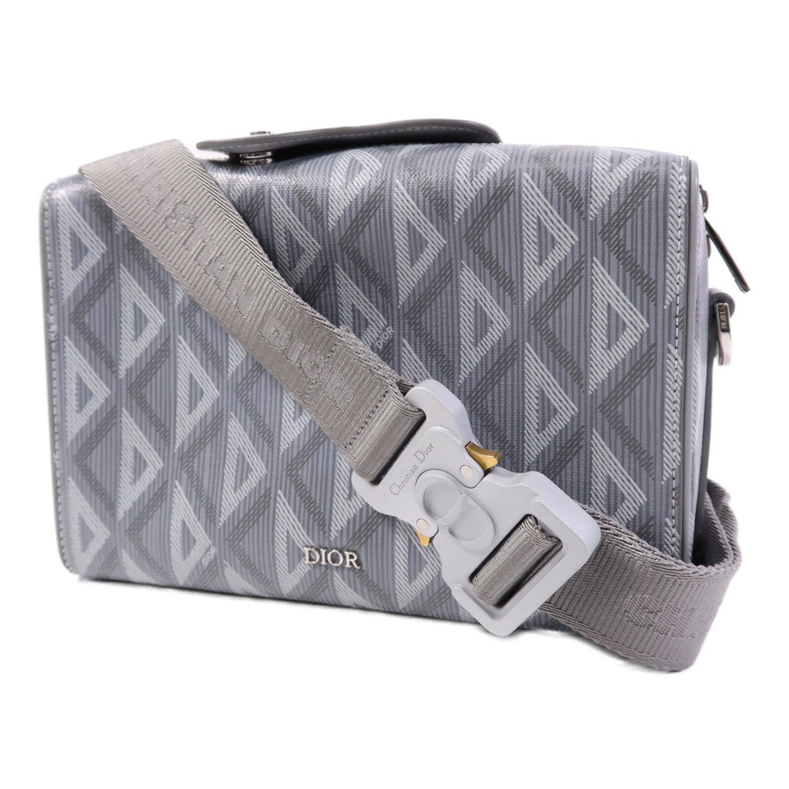 Dior 塗層帆布Lingot 22銀扣肩背袋