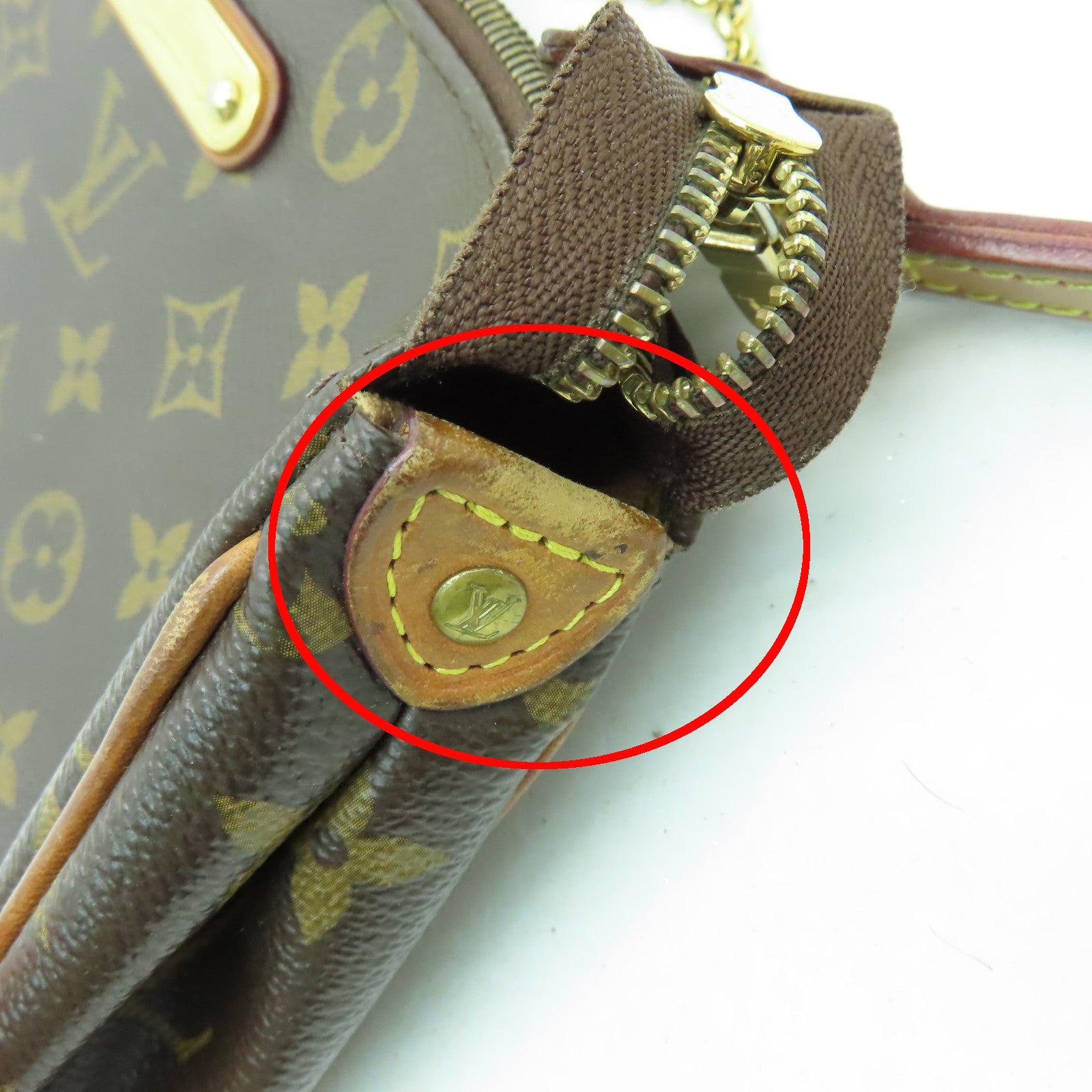LOUIS VUITTON Monogram Eva金扣手挽肩背兩用袋啡色