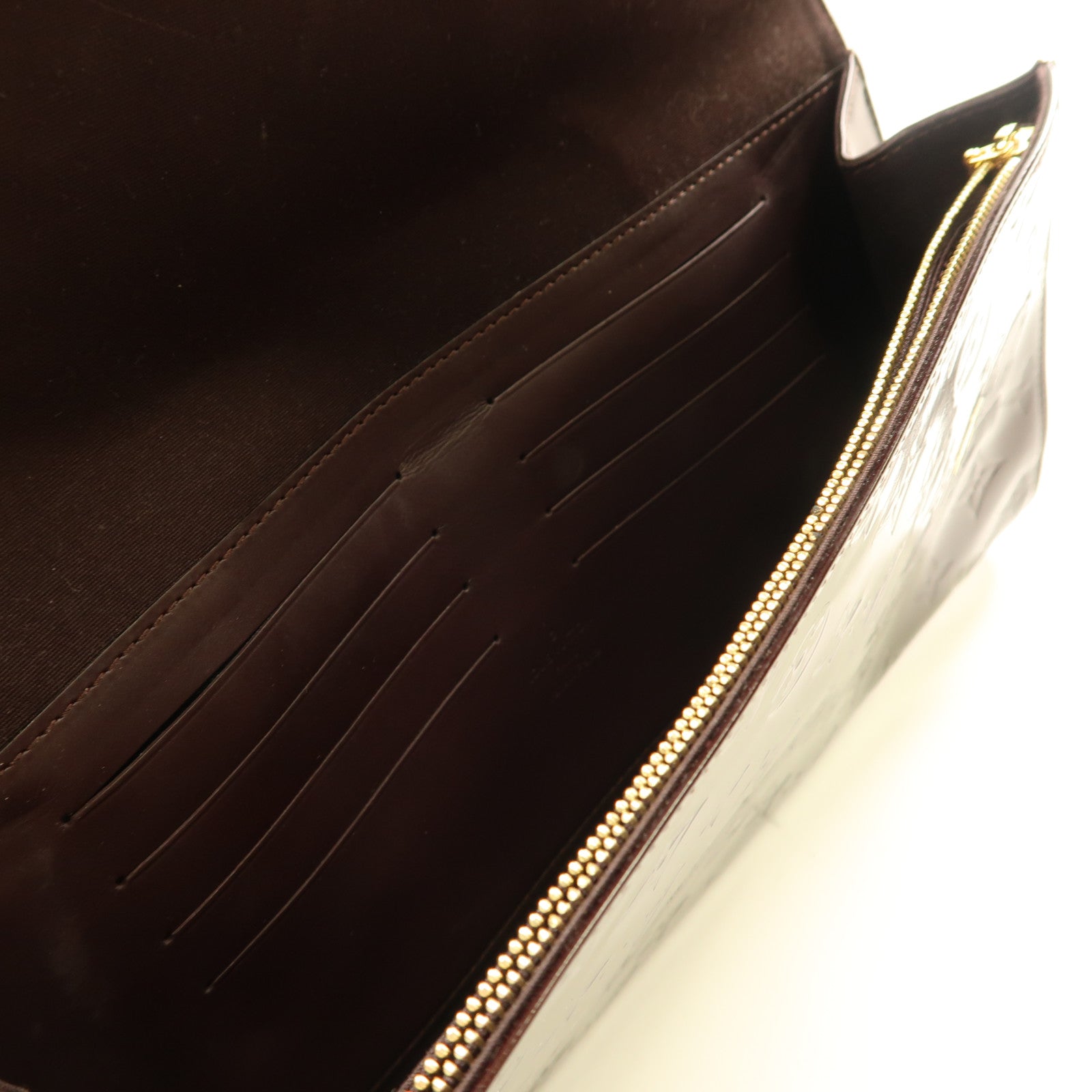 LOUIS VUITTON LV GHW Robertson Clutch Bag Monogram Vernis M91548 Red