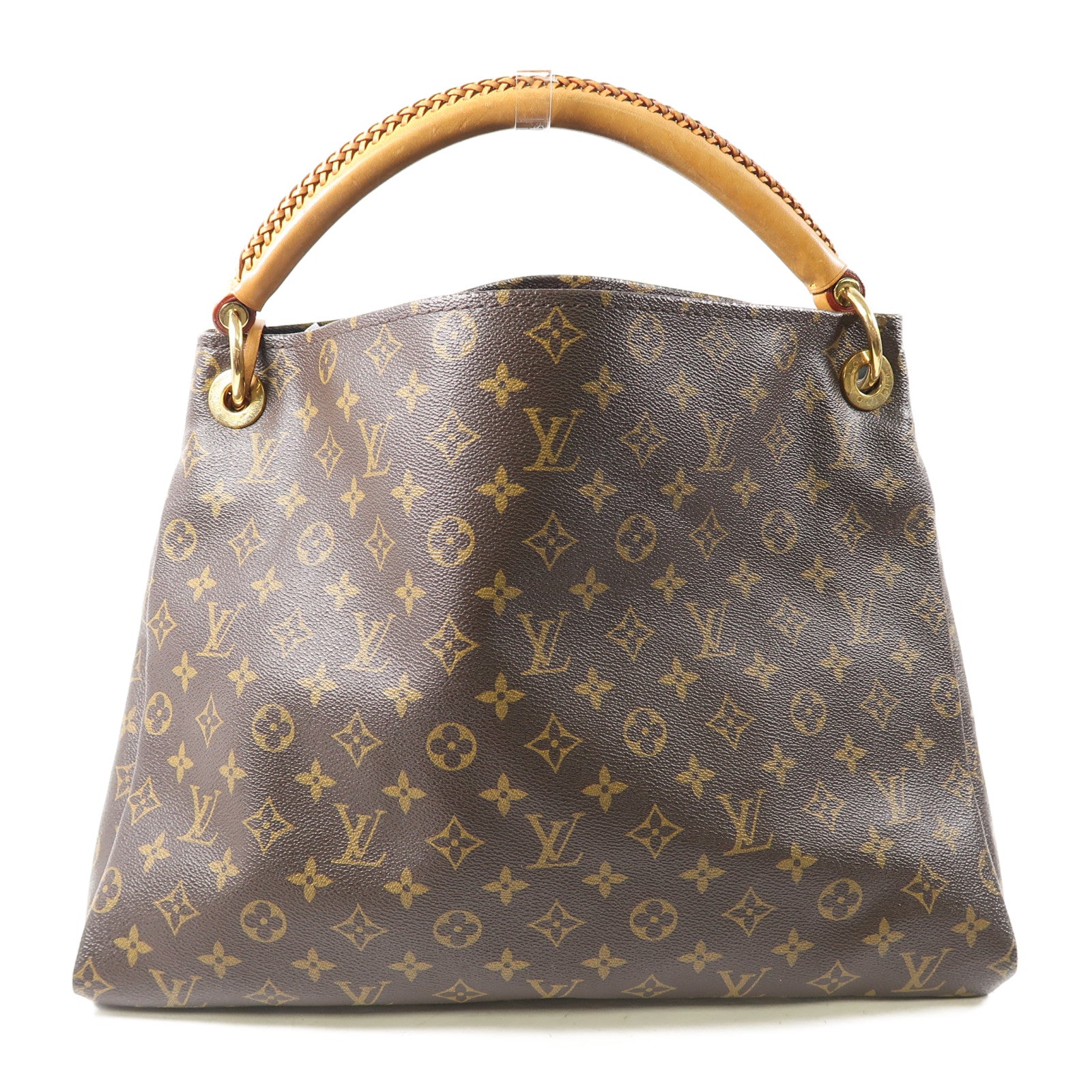LOUIS VUITTON Monogram Artsy MM金扣手挽袋啡色