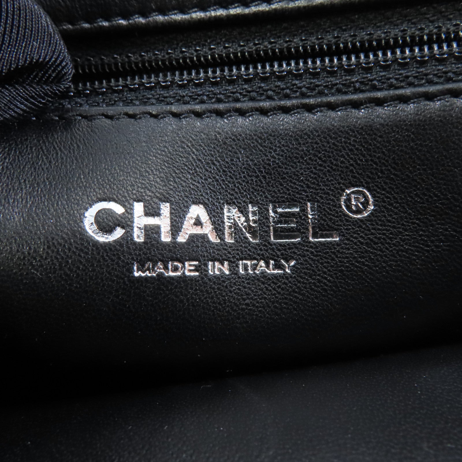 CHANEL 剪羊毛/羊皮皮革Pop Art No.5銀扣鏈帶肩背袋黑色/彩色