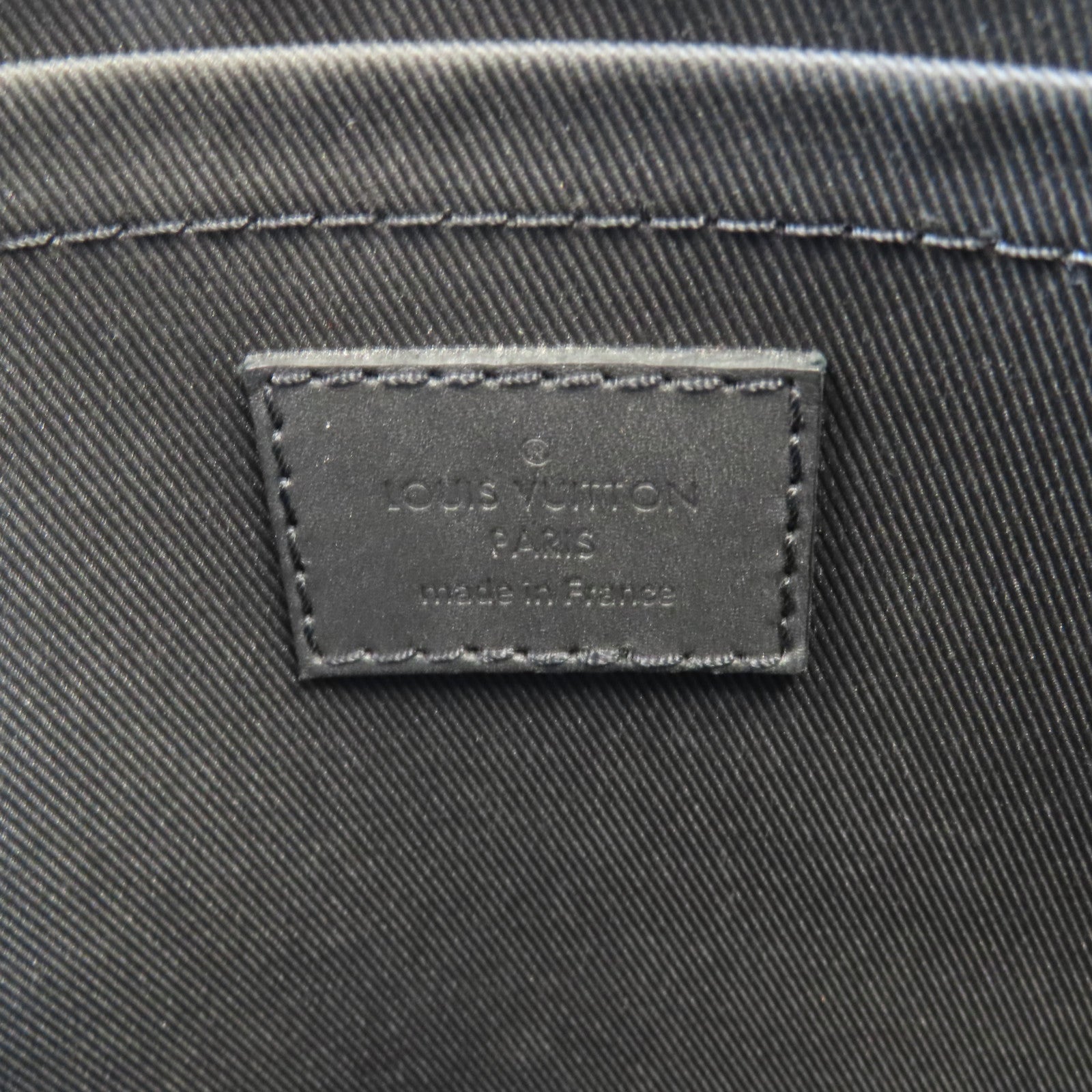 LOUIS VUITTON Damier Infini New Pouch銀扣手拿包黑色