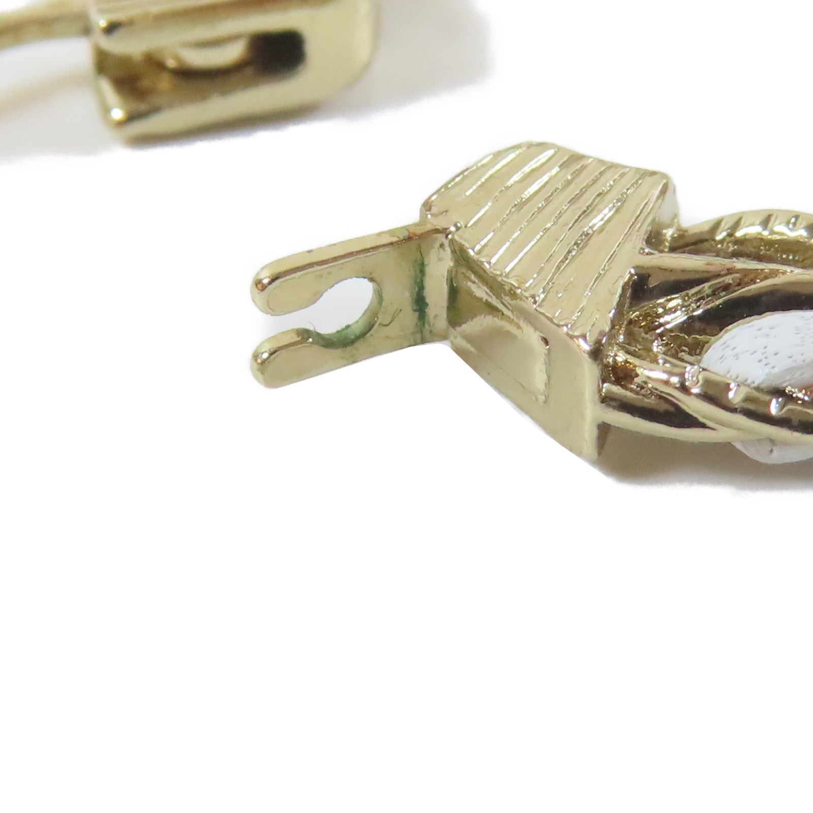 CHANEL 金屬Earrings耳環金色/白色