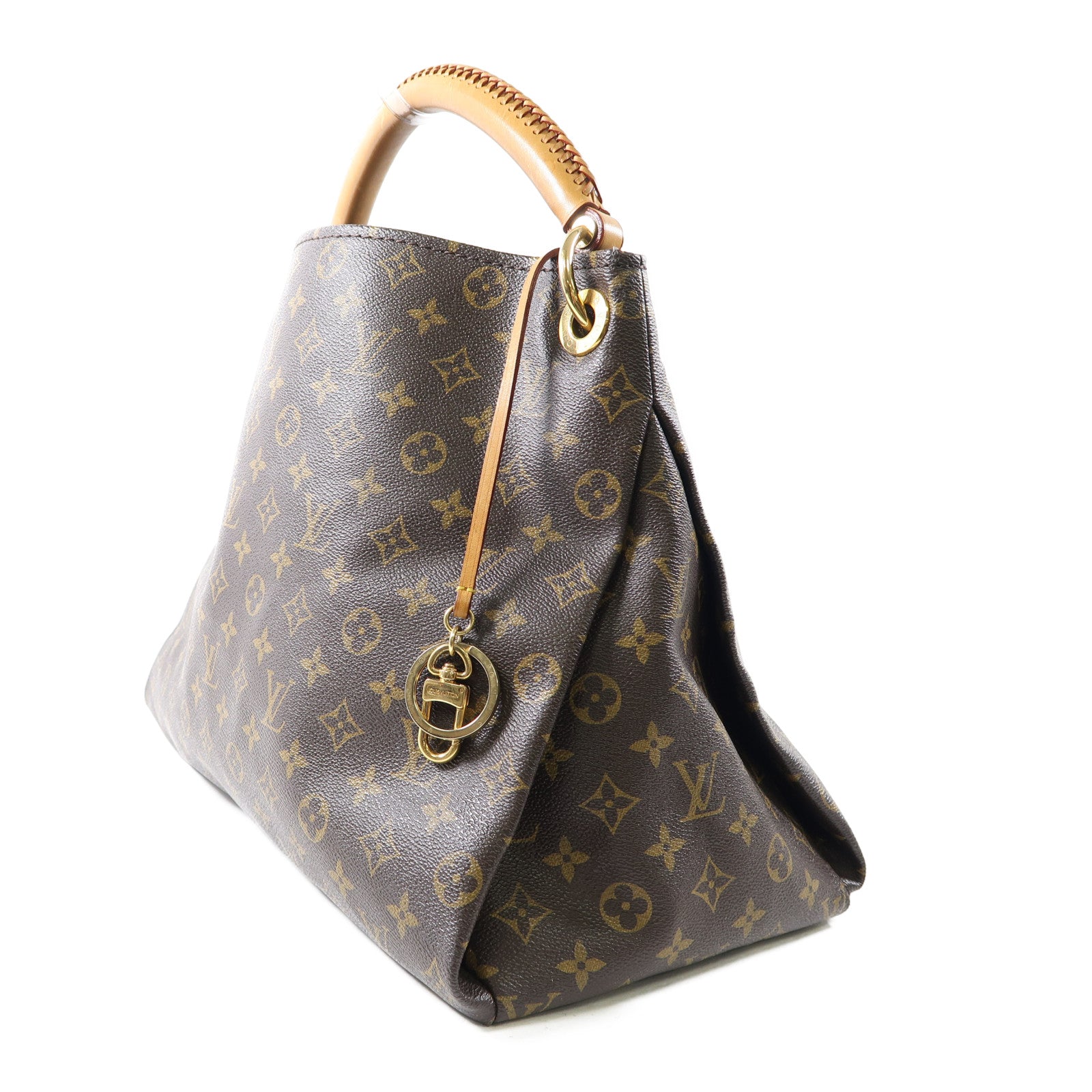 LOUIS VUITTON Monogram Artsy MM金扣手挽袋啡色