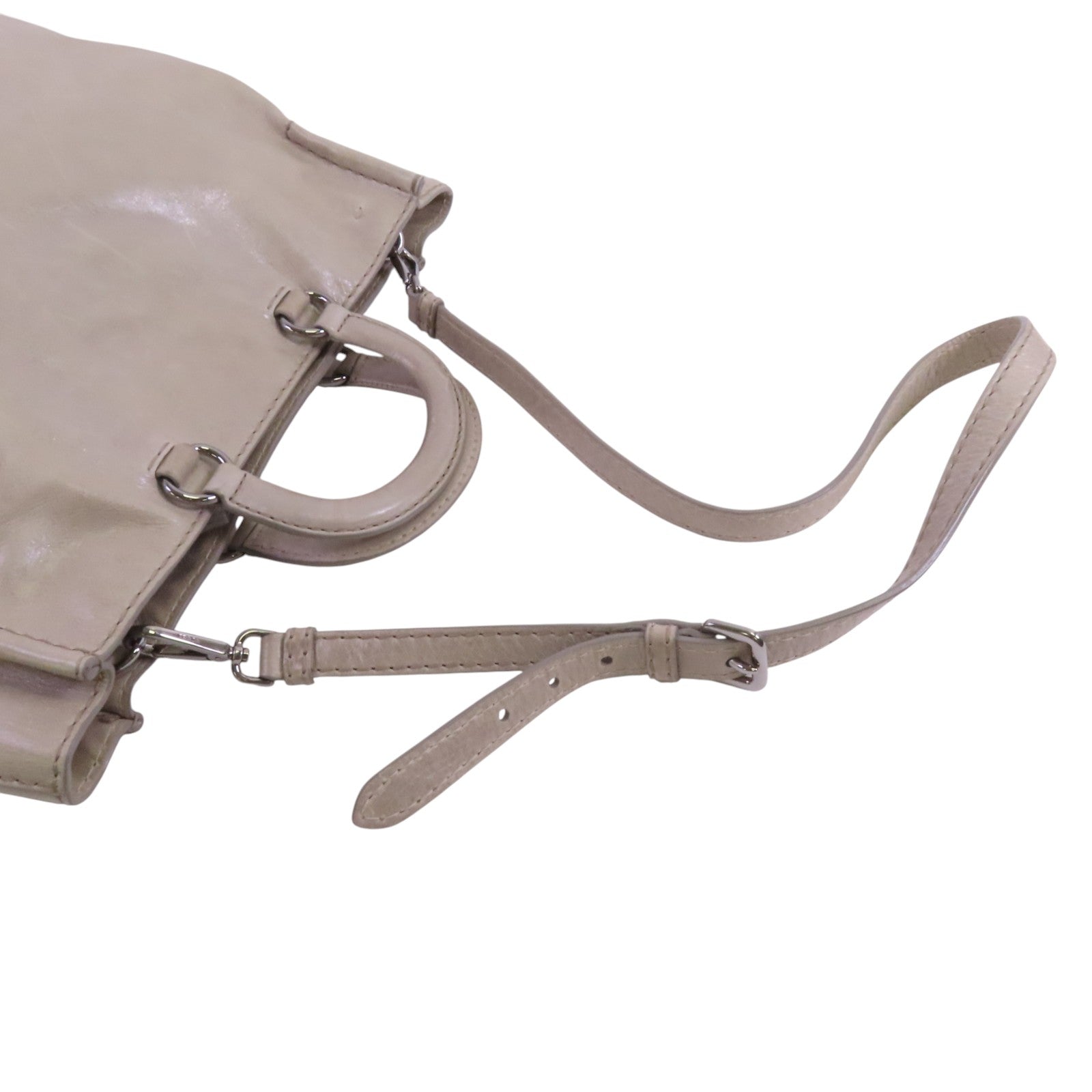 PRADA 牛皮皮革Tote Bag金扣手挽肩背兩用袋