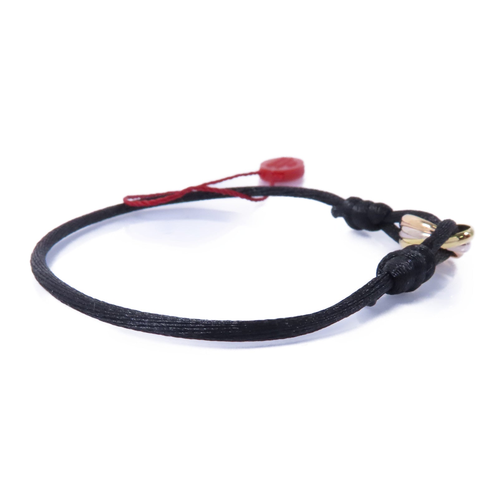 CARTIER 絲質/18K黄金/玫瑰金/白金Trinity Bracelet手鏈