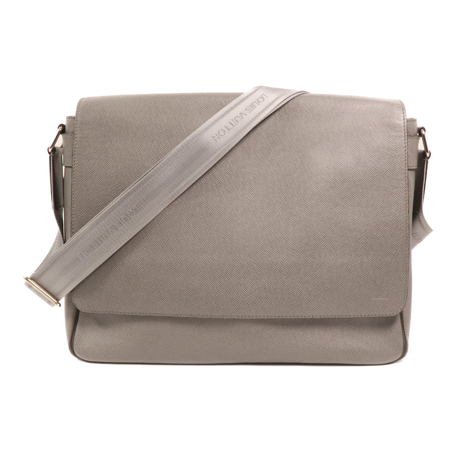 LOUIS VUITTON Taiga Roman GM銀扣肩背袋