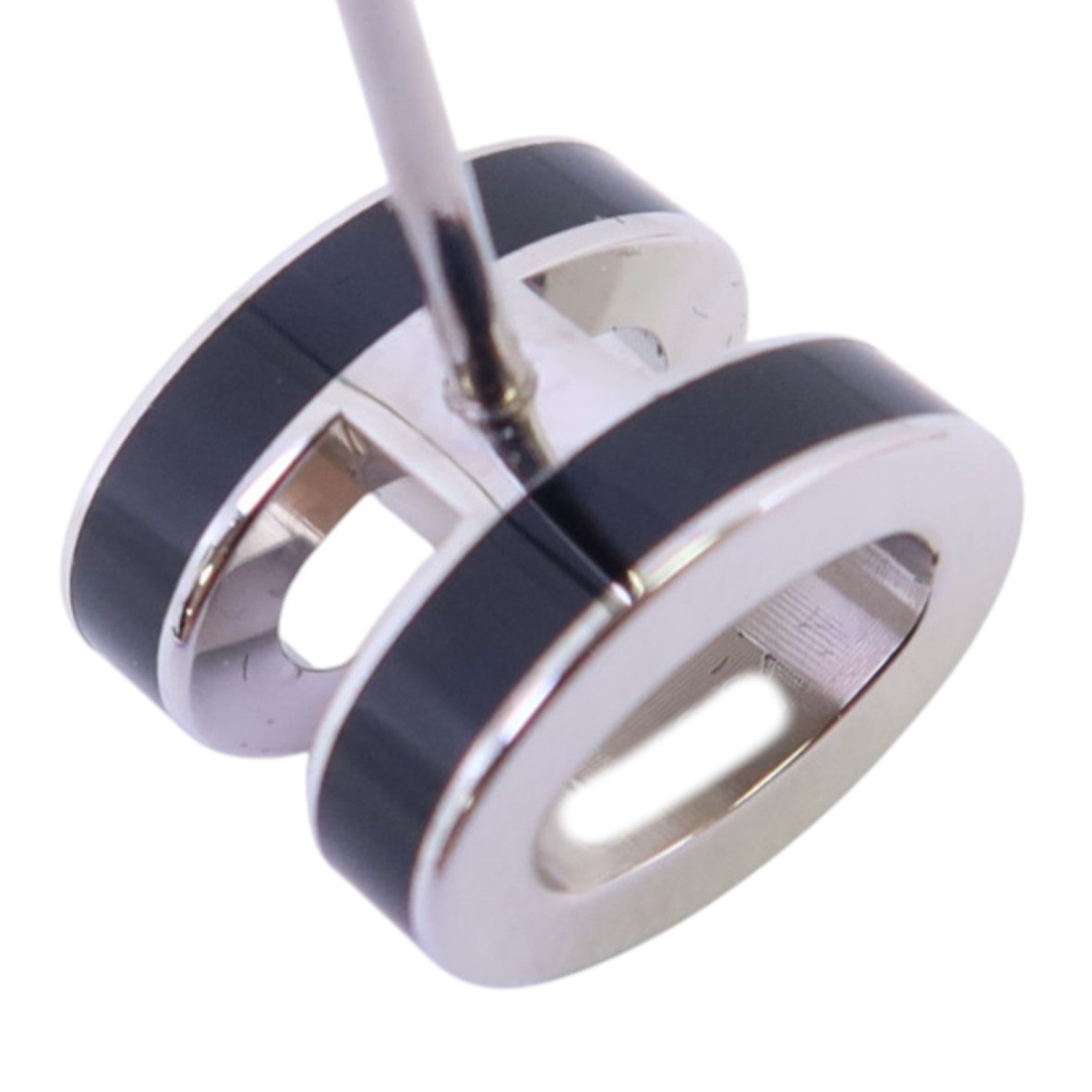HERMES 金屬/琺瑯Mini Pop H Earrings銀扣耳環