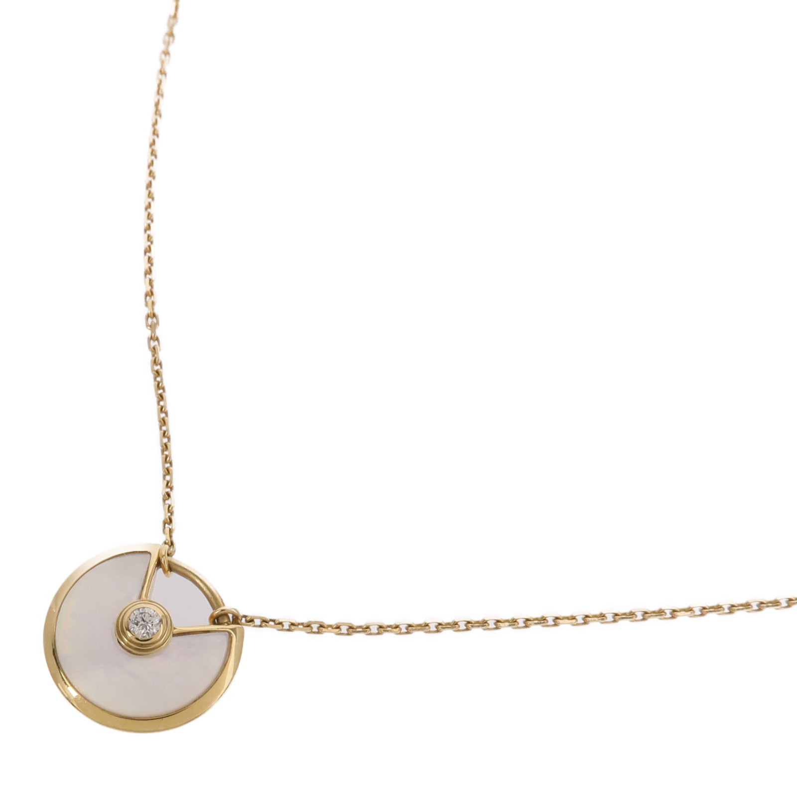 CARTIER 18K黃金Amulette de Cartier Necklace珍珠母貝項鍊