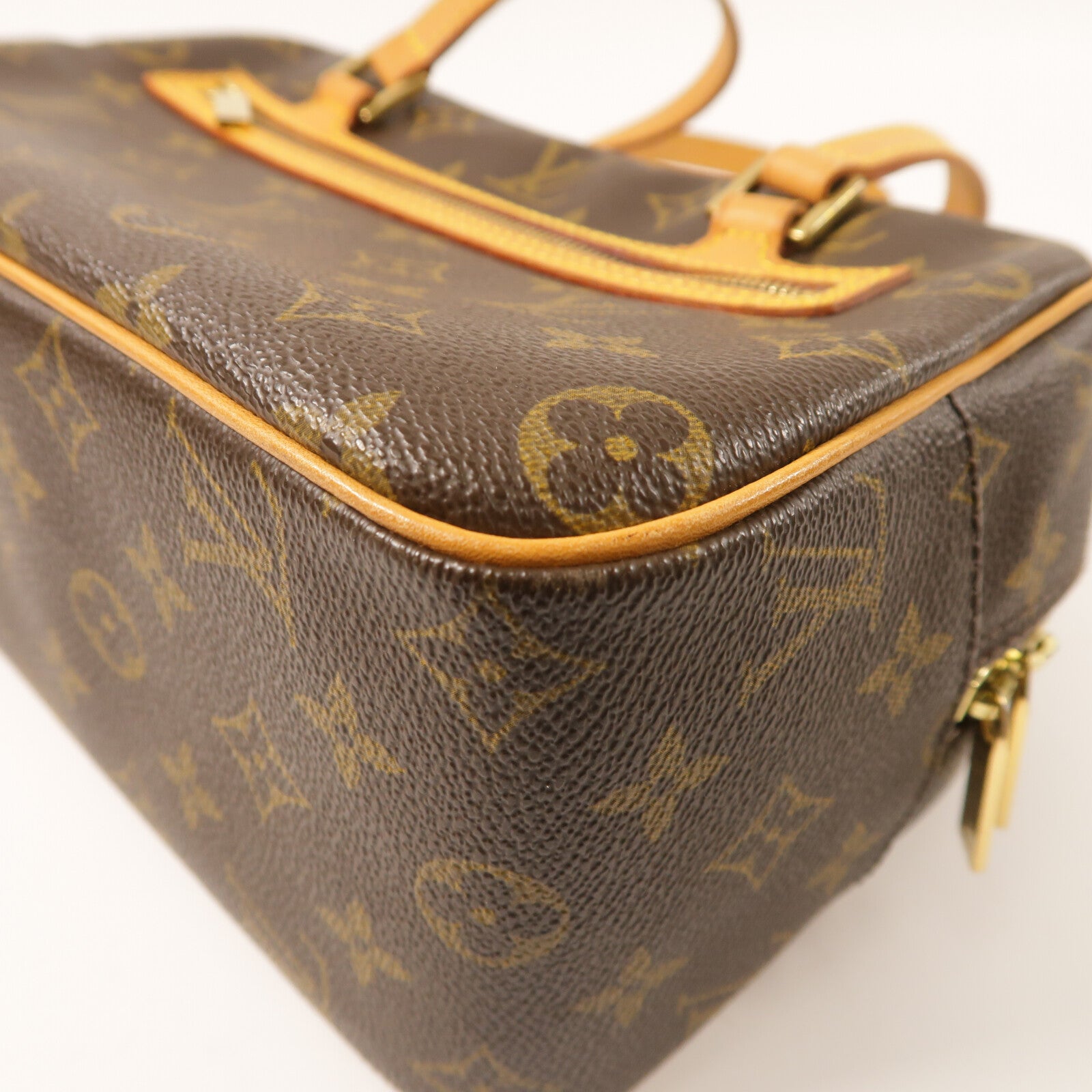 LOUIS VUITTON Monogram Cite GM金扣肩背袋棕色