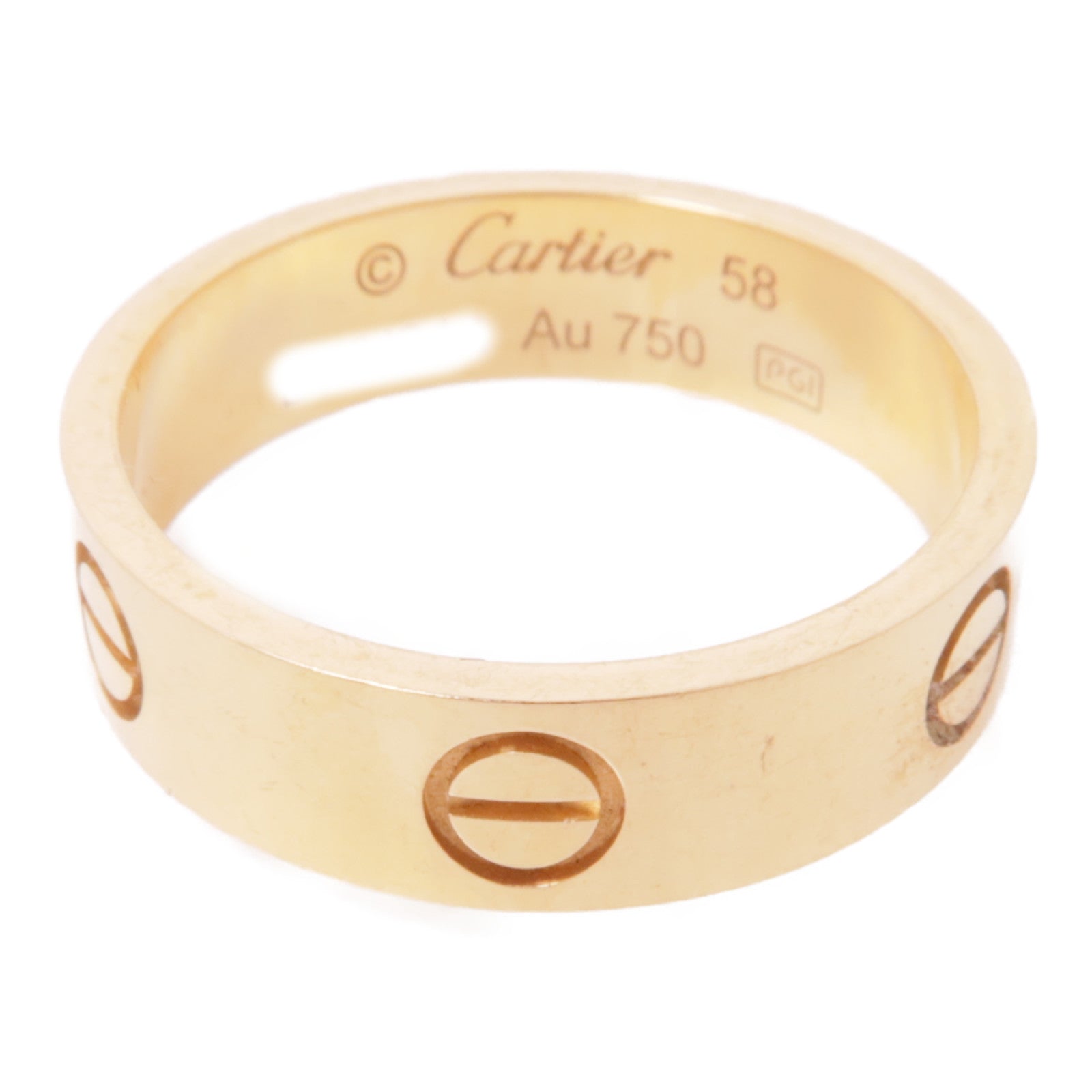 CARTIER 18K玫瑰金Love Ring戒指Cartier#58/US＃8.25