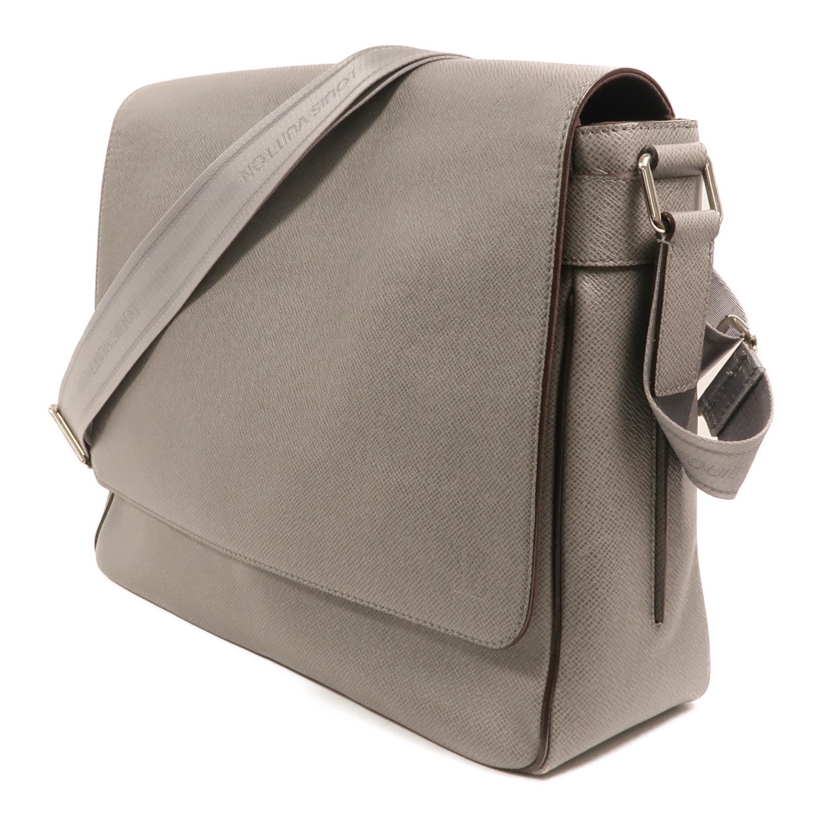 LOUIS VUITTON Taiga Roman GM銀扣肩背袋