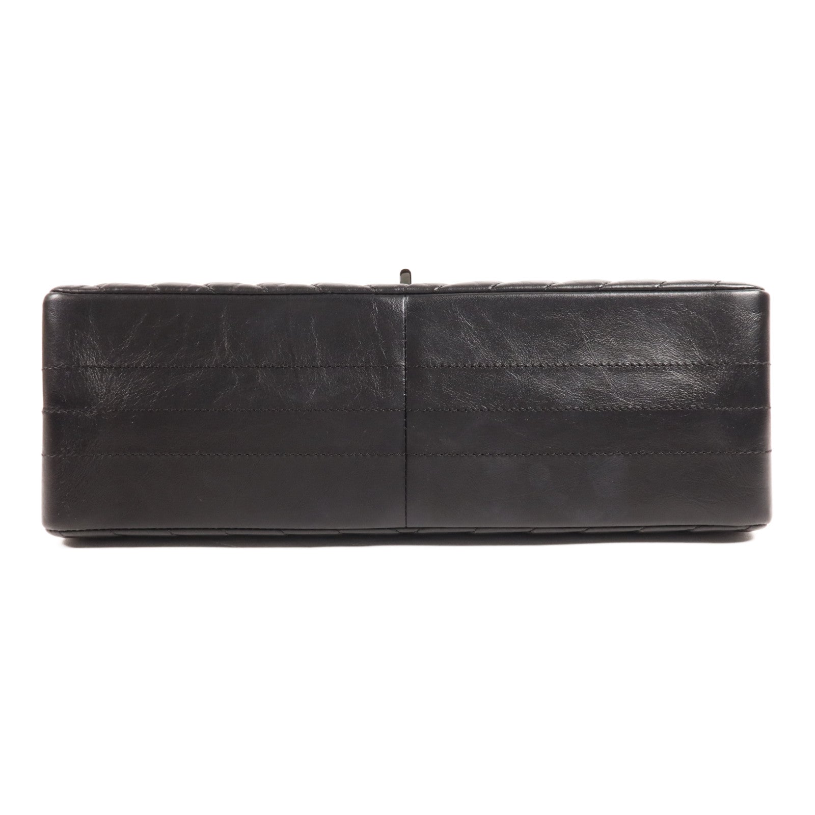 CHANEL 牛皮皮革Mini 2.55 So Black鏈帶肩背袋