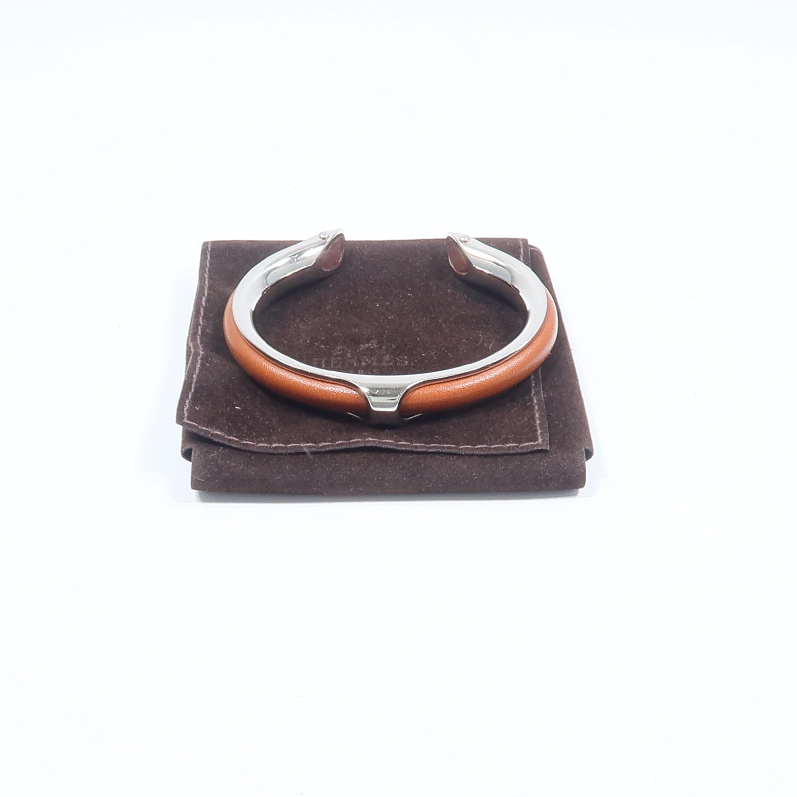 HERMES 金屬/皮革Bangle手鐲