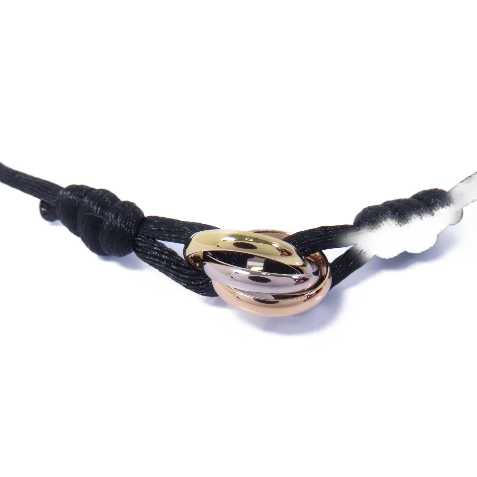 CARTIER 絲質/18K黄金/玫瑰金/白金Trinity Bracelet手鏈
