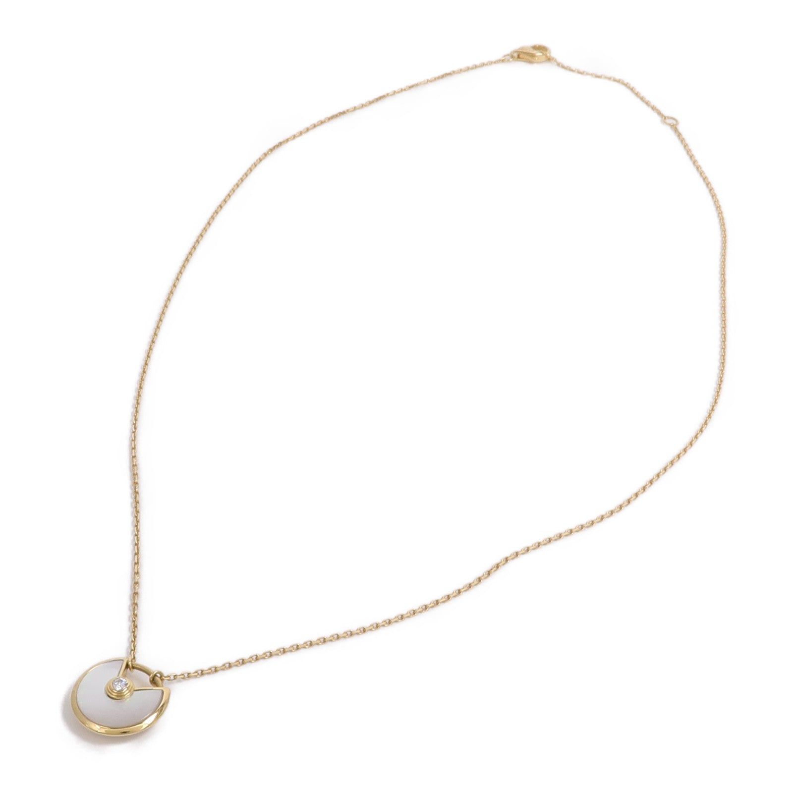 CARTIER 18K黃金Amulette de Cartier Necklace珍珠母貝項鍊
