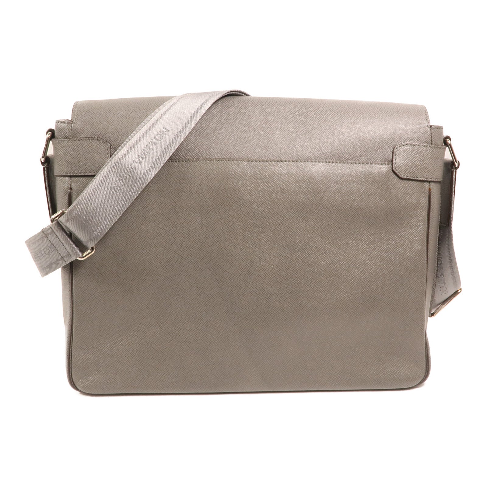 LOUIS VUITTON Taiga Roman GM銀扣肩背袋