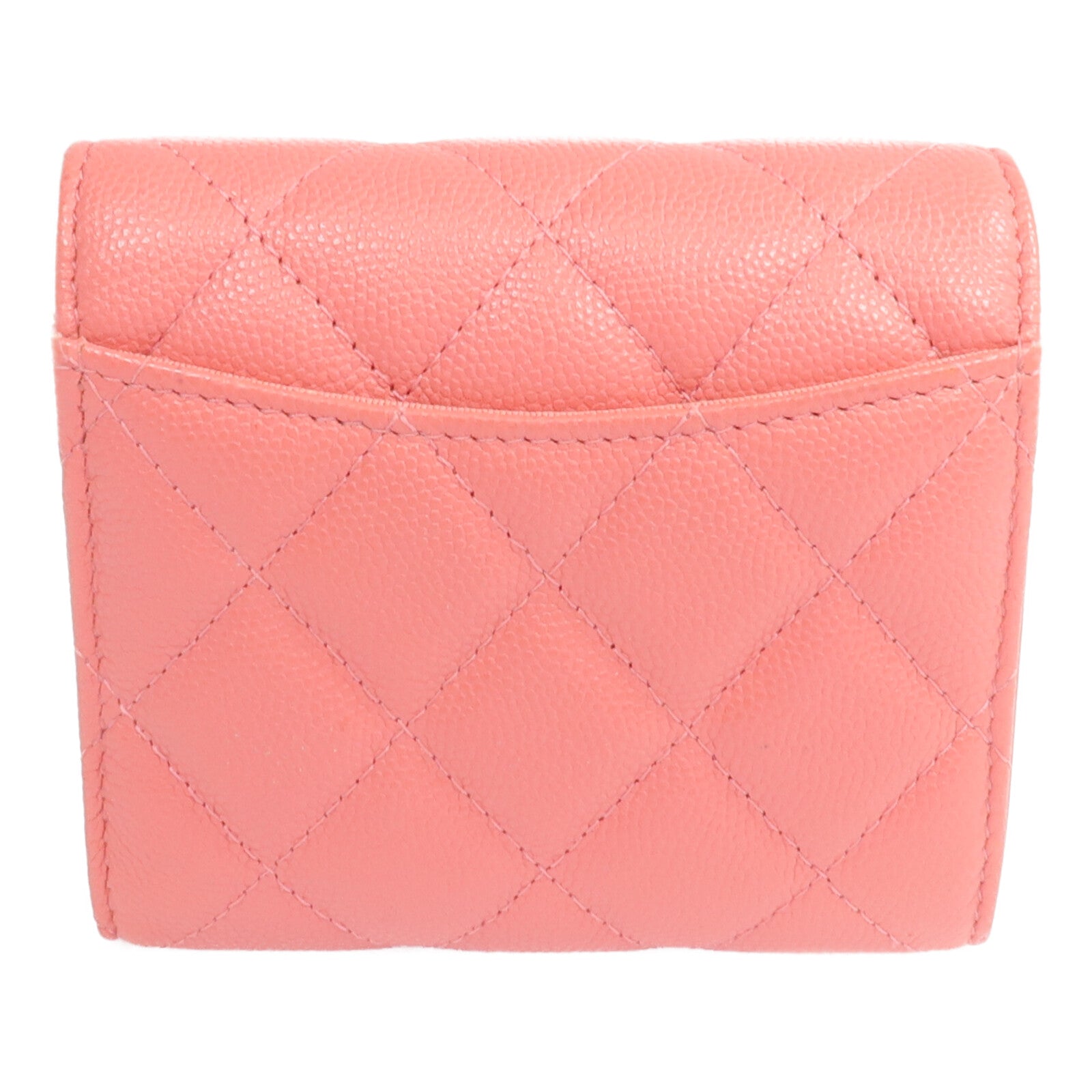 CHANEL 【激減優惠】牛皮皮革Wallet金扣錢包