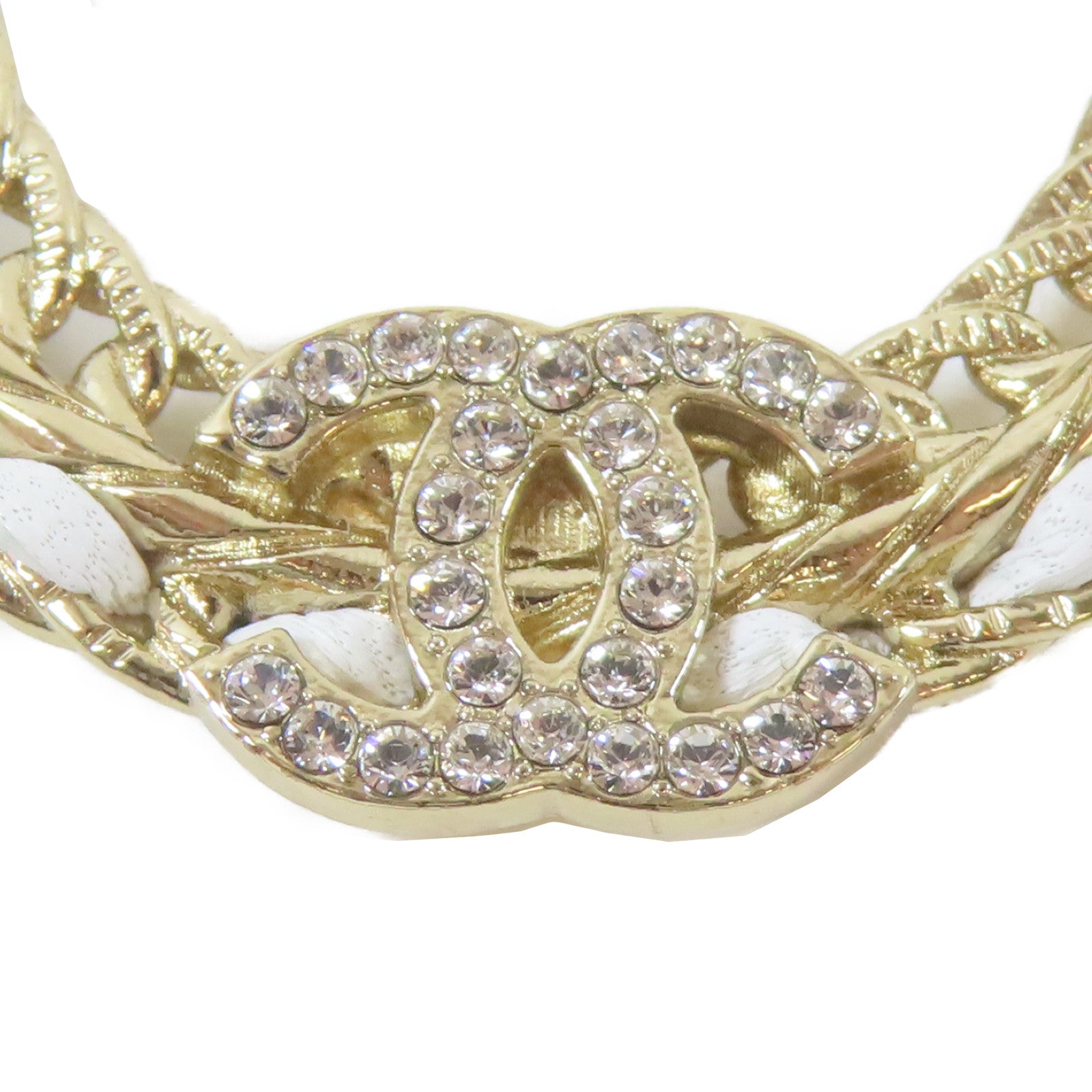 CHANEL 金屬Earrings耳環金色/白色