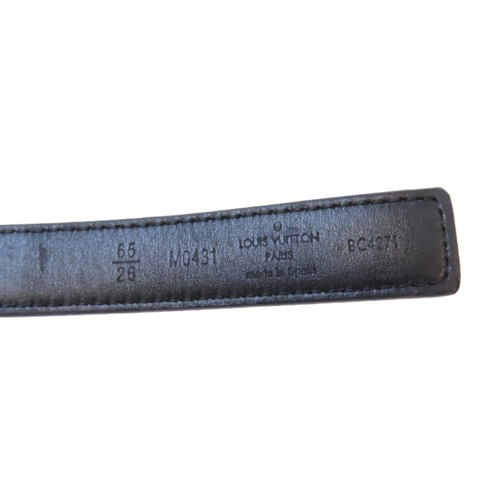 LOUIS VUITTON Monogram Belt金扣皮帶啡色