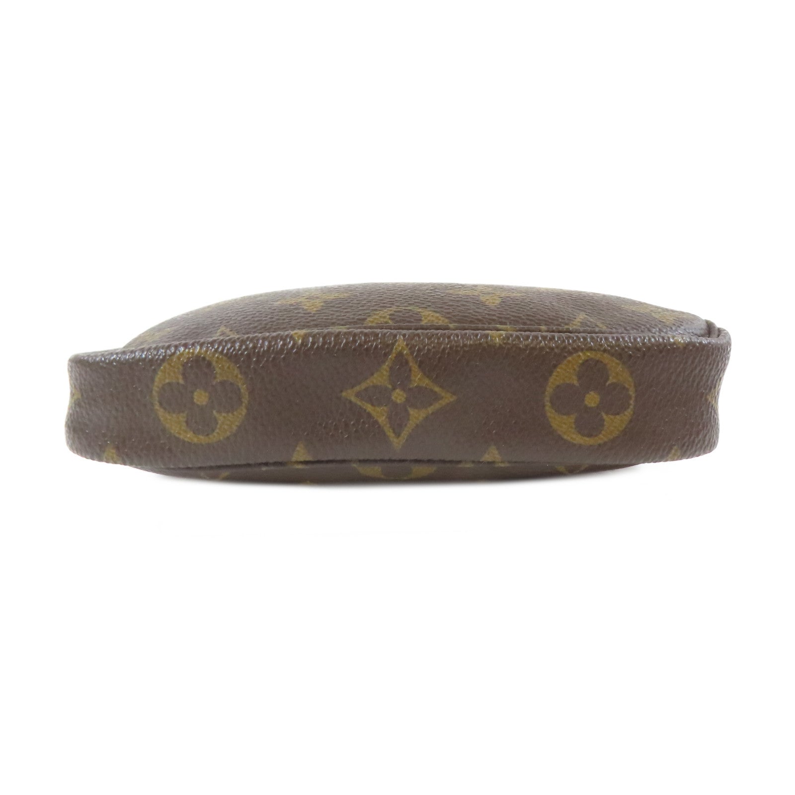 LOUIS VUITTON Monogram Mini Pochette Accessoires金扣鏈帶手拿包啡色