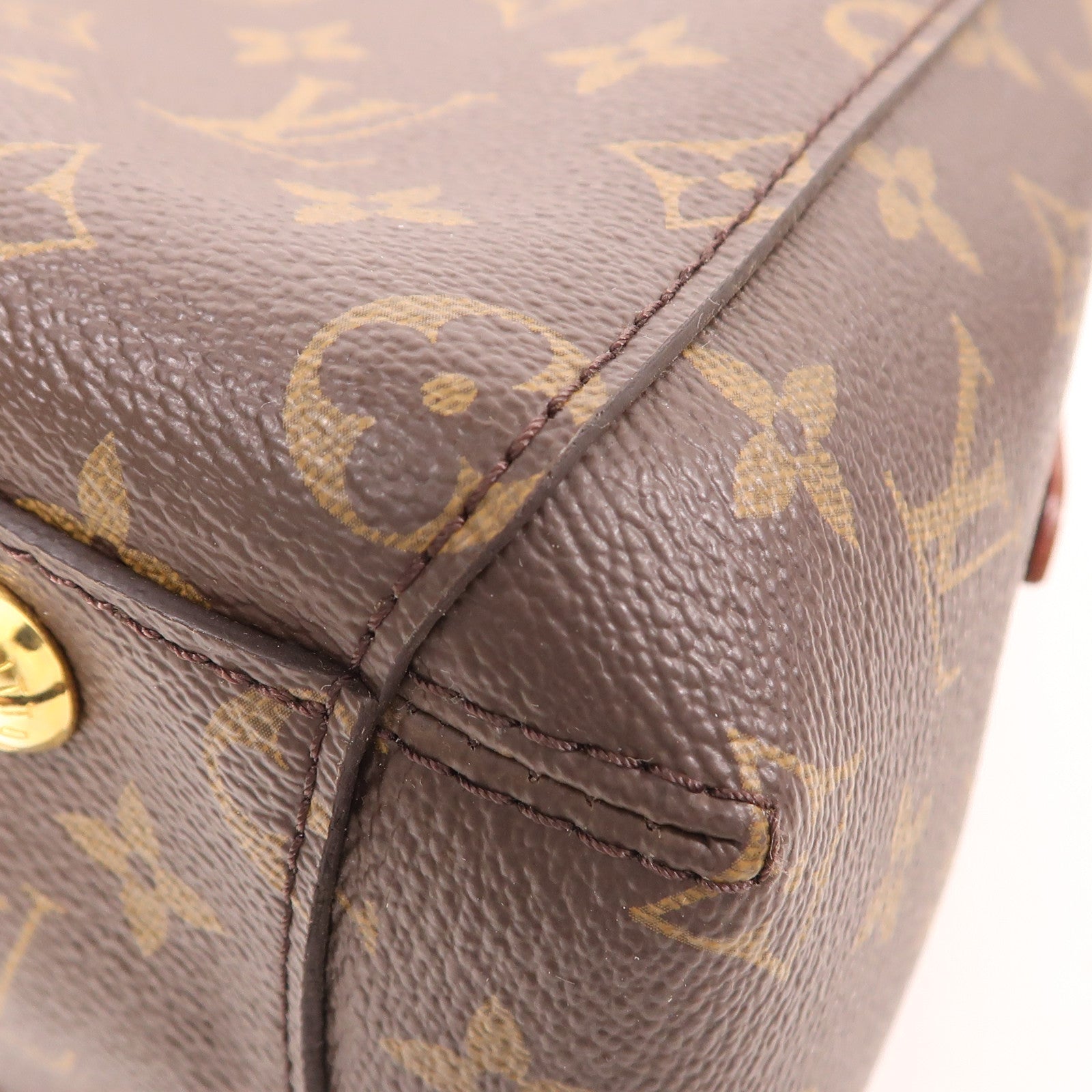 LOUIS VUITTON Monogram Montaigne BB金扣手挽肩背兩用袋棕色