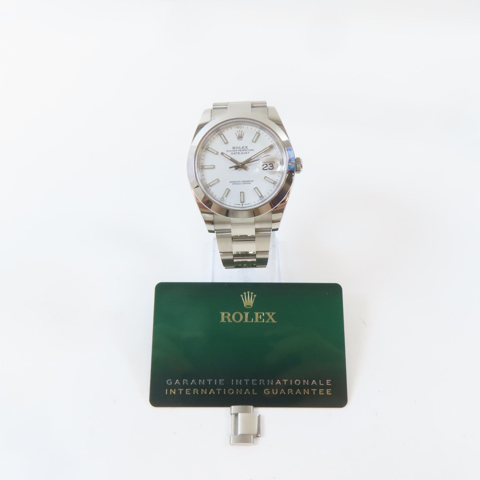 ROLEX Datejust不鏽鋼手錶自動機芯白色#16.5cm