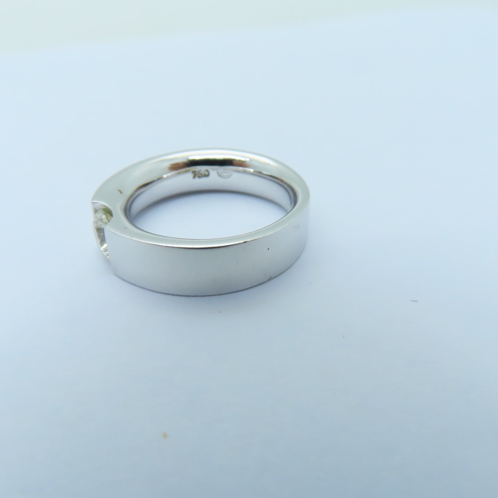 JEWELRY 18K White Gold Diamond Ring 0.51ct Diamond Ring US#5