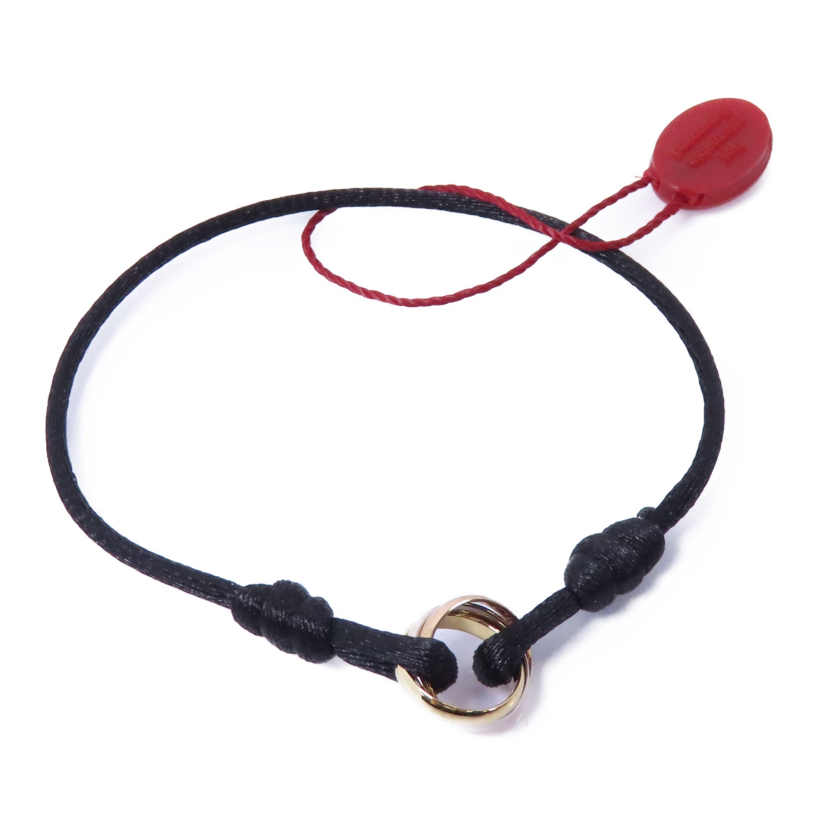 CARTIER 絲質/18K黄金/玫瑰金/白金Trinity Bracelet手鏈