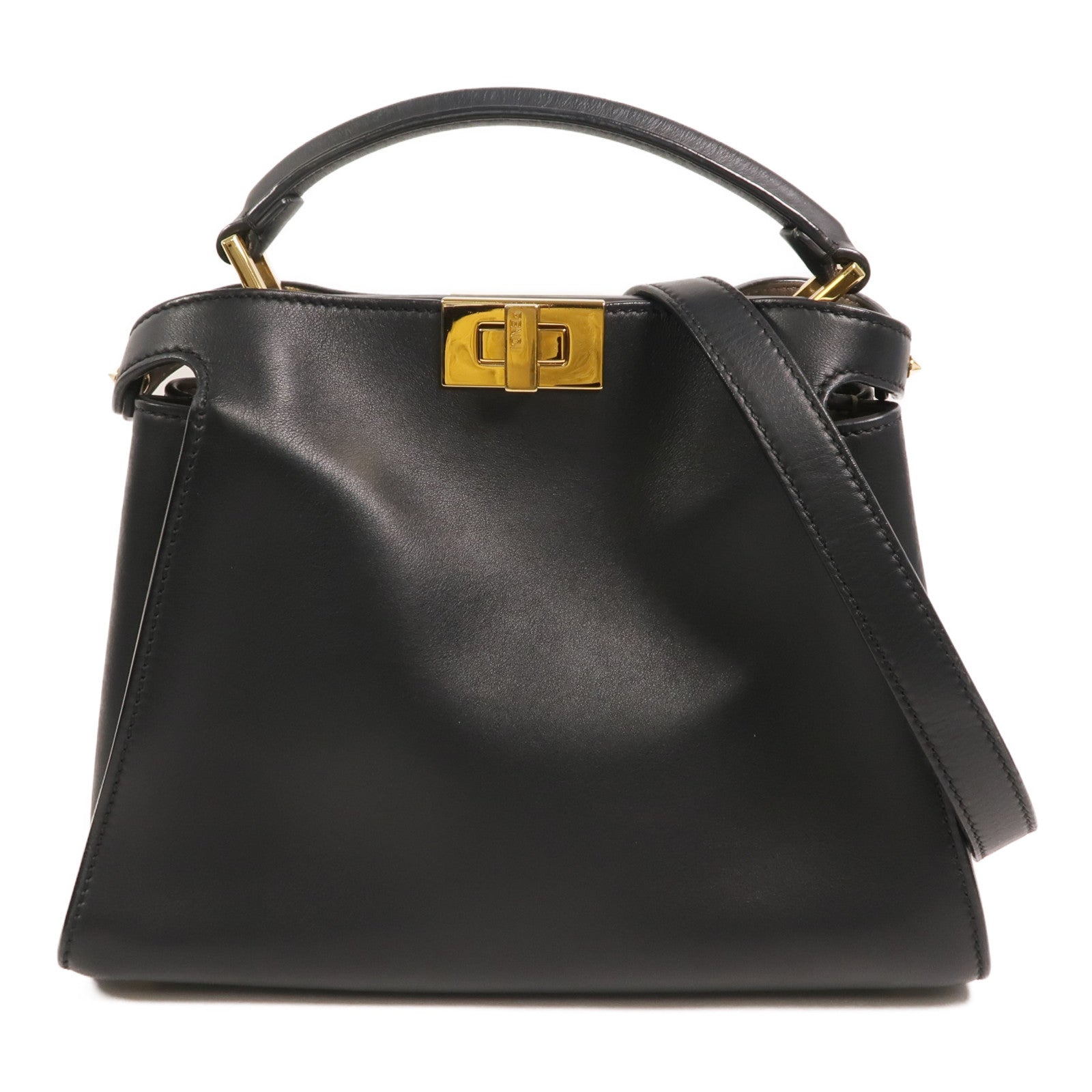 FENDI 牛皮皮革Peekaboo Small手挽肩背兩用袋