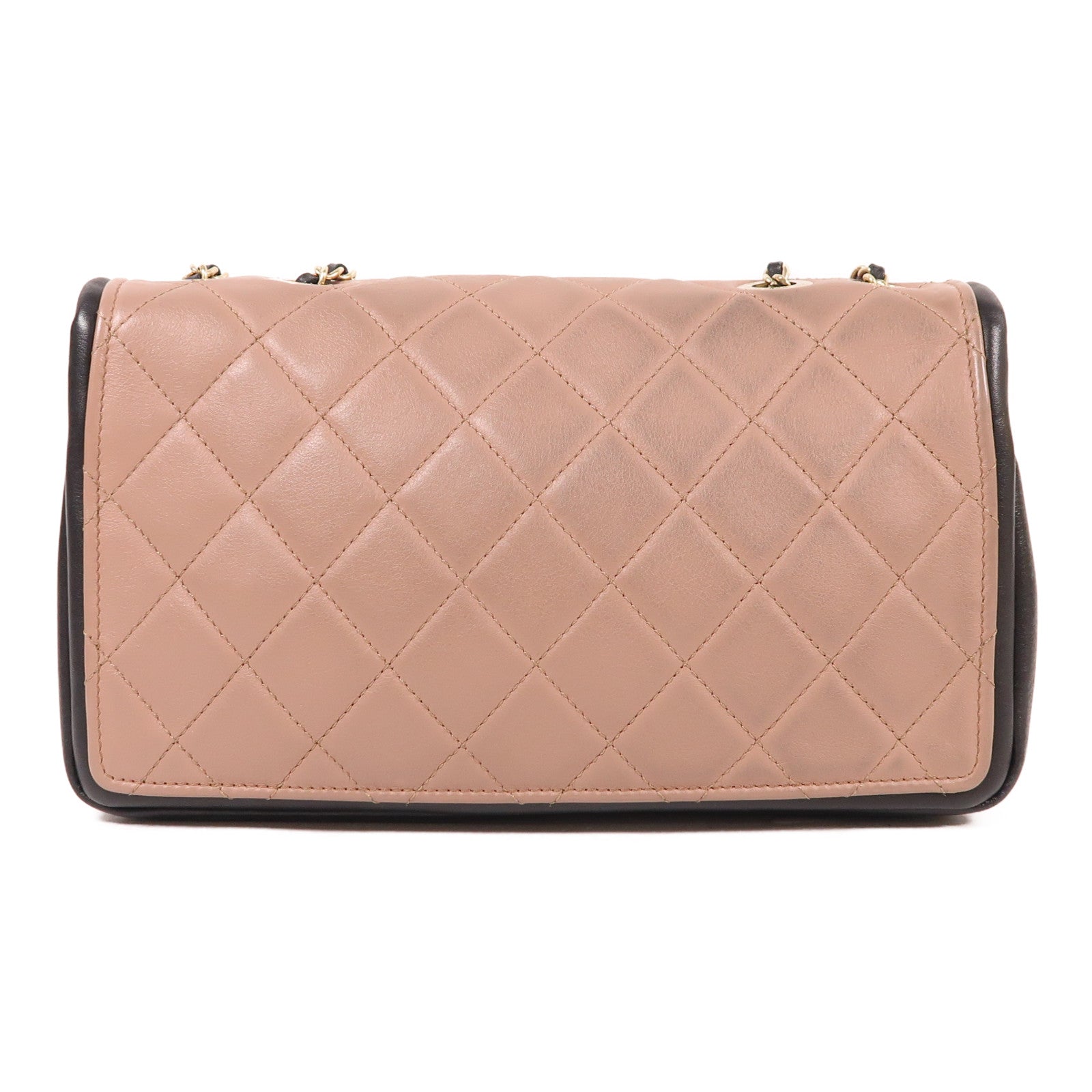 CHANEL CC GHW Chain Shoulder Bag Calfskin Leather