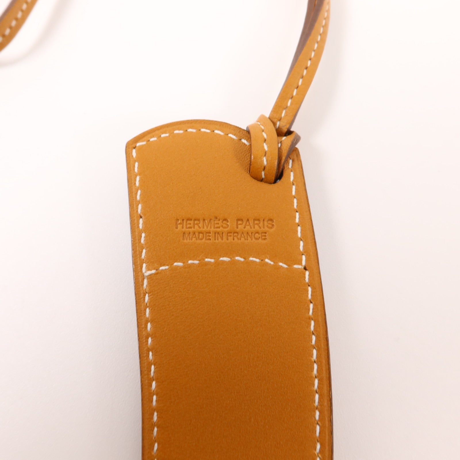 HERMES Swift皮革Paddock Boot Charm掛飾Gold/Bleu Frida