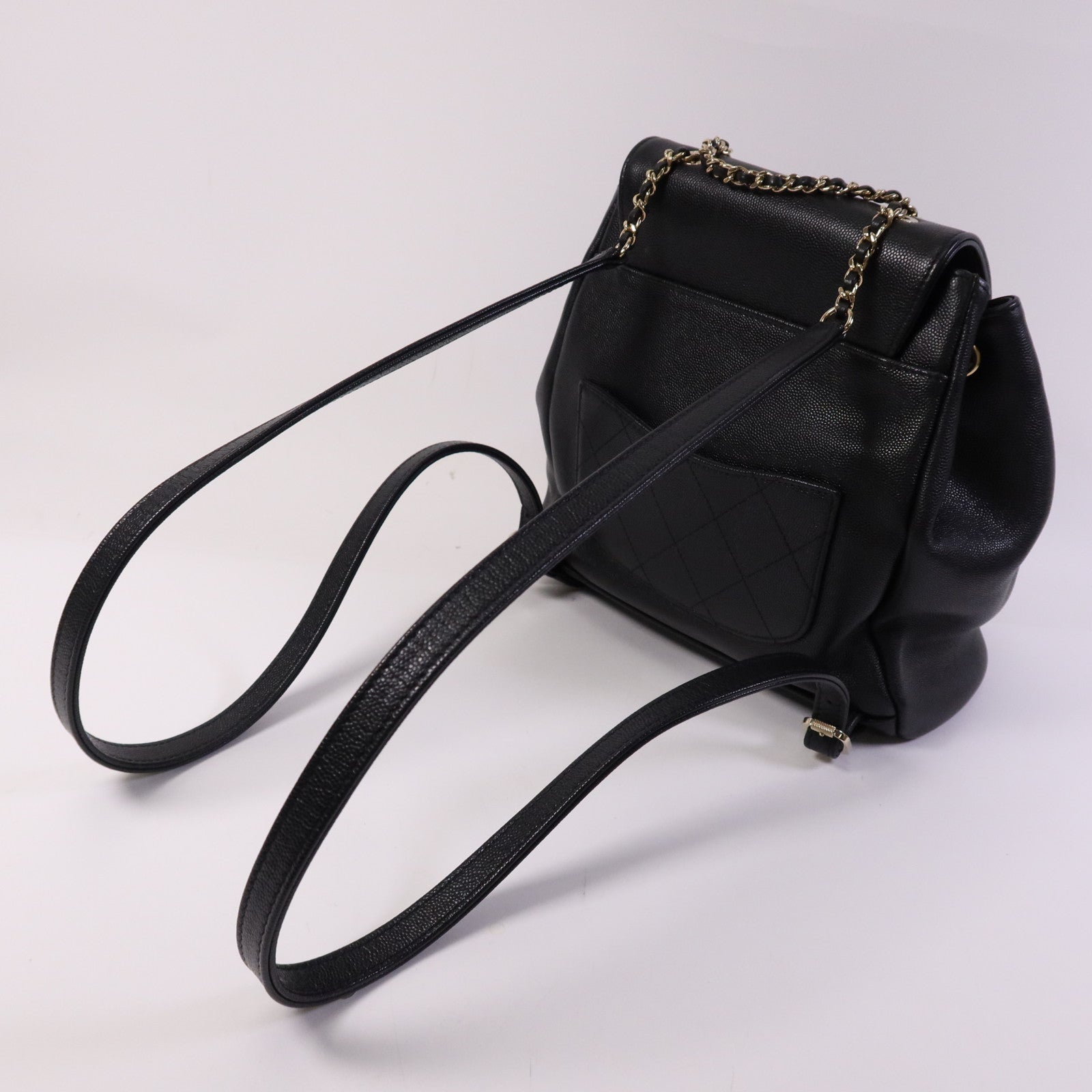 CHANEL 牛皮皮革Affinity Backpack金扣背包