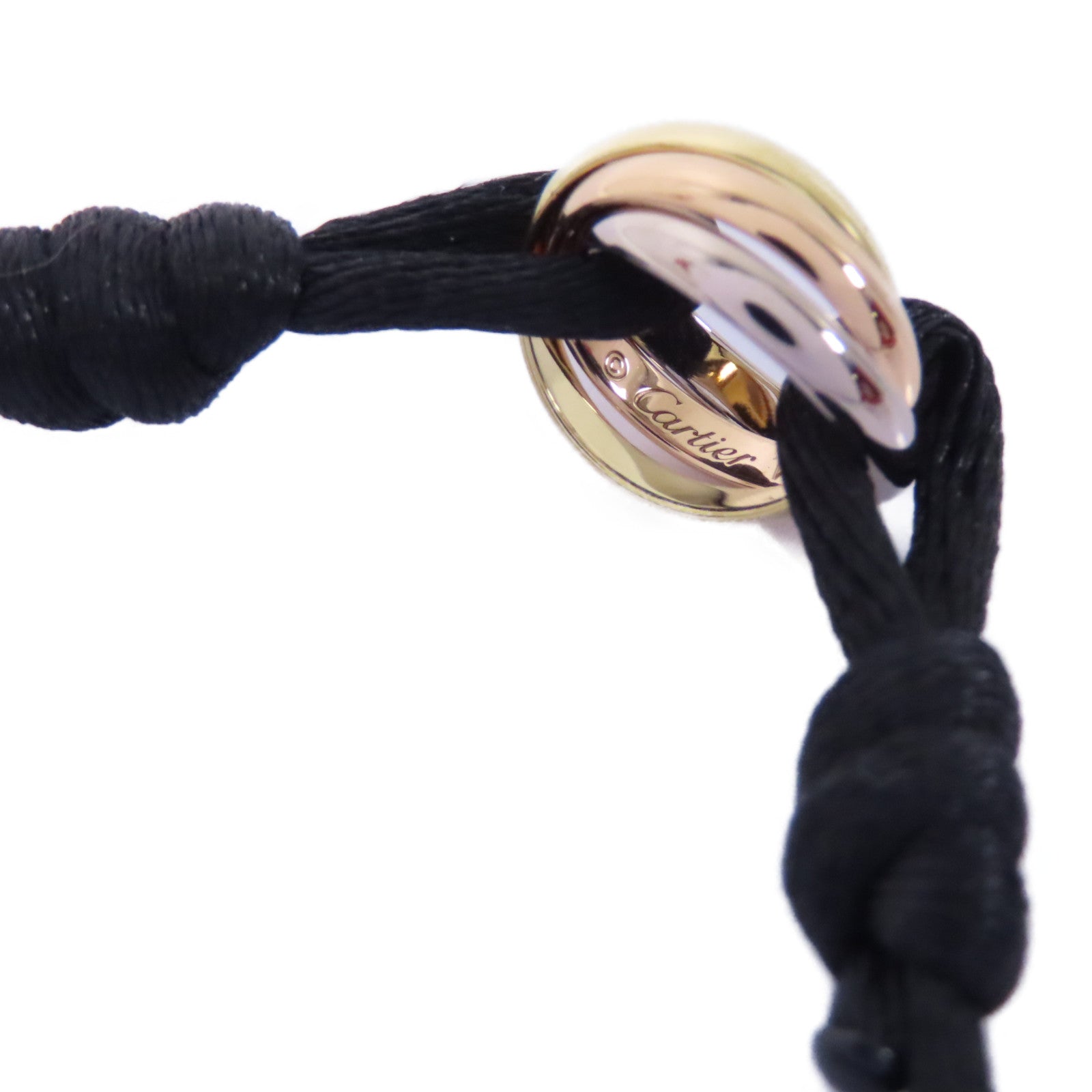 CARTIER 絲質/18K黄金/玫瑰金/白金Trinity Bracelet手鏈