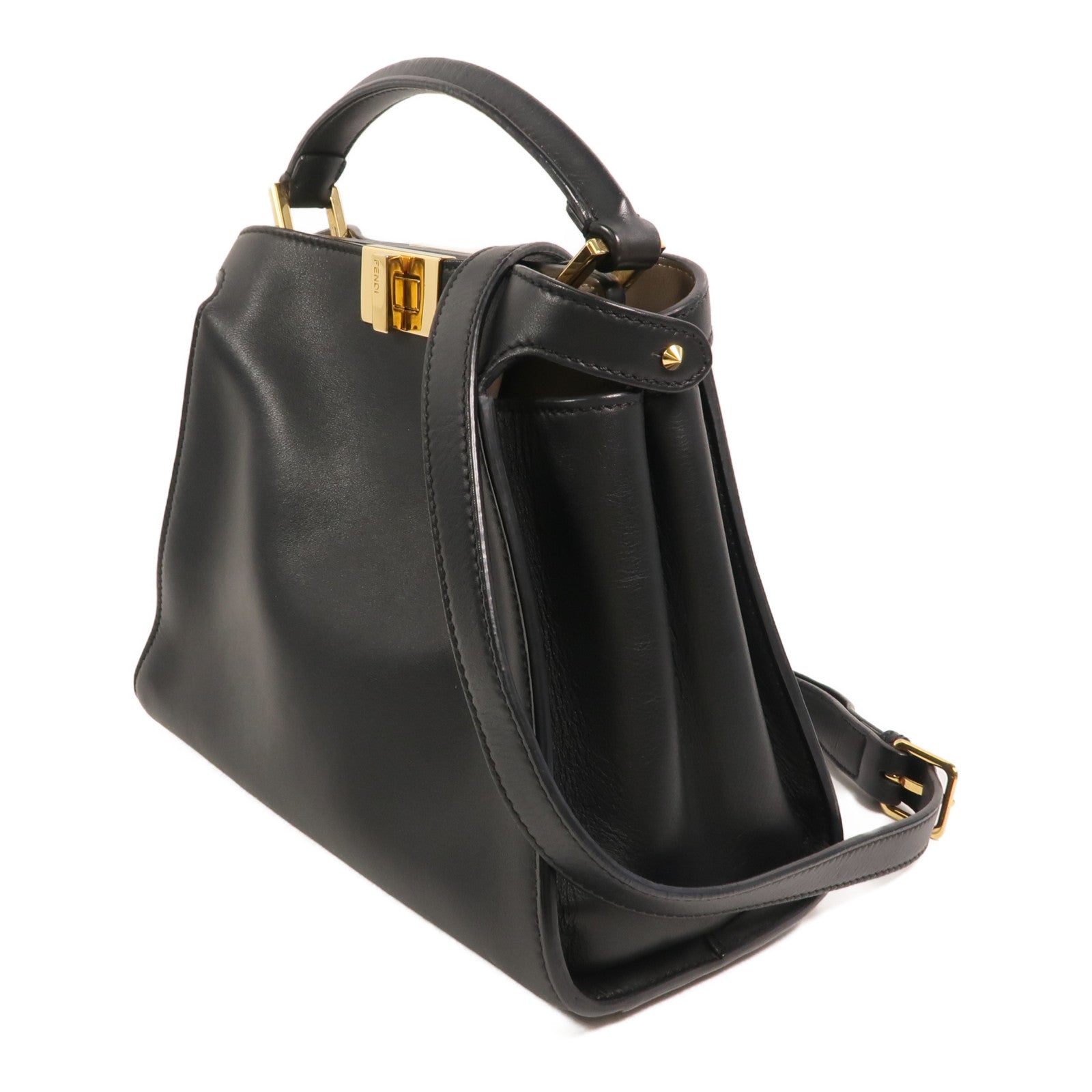 FENDI 牛皮皮革Peekaboo Small手挽肩背兩用袋