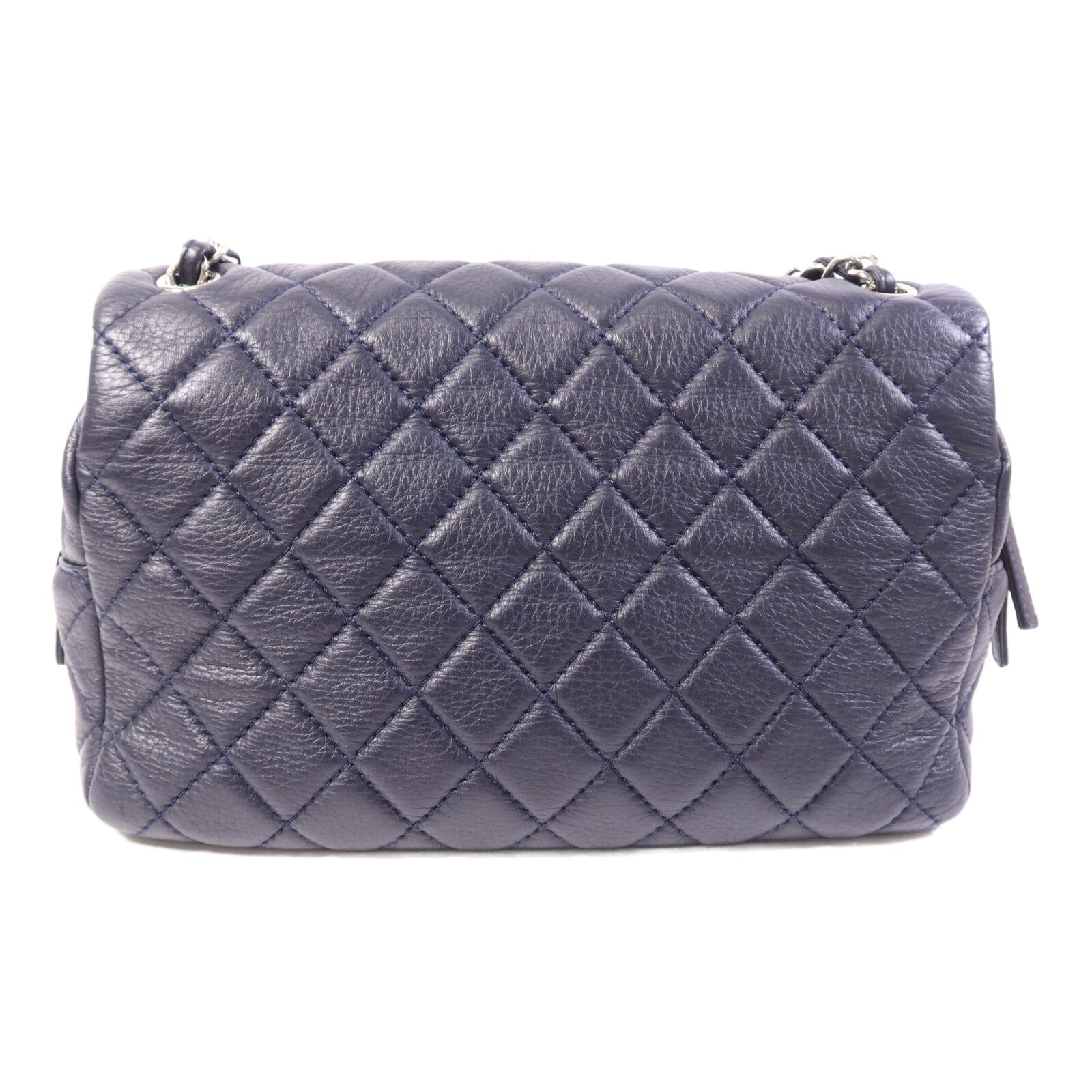 CHANEL 牛皮皮革Shoulder Bag銀扣鏈帶肩背袋