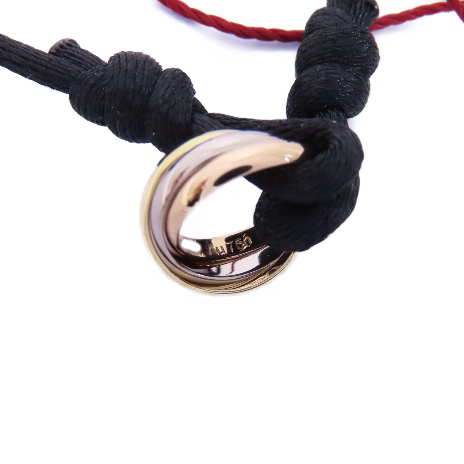 CARTIER 絲質/18K黄金/玫瑰金/白金Trinity Bracelet手鏈