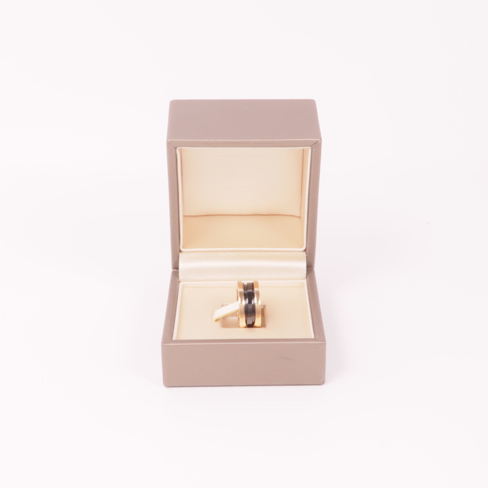 BVLGARI【激減優惠】 18K玫瑰金/陶瓷B-zero1 Ring戒指US#4.25