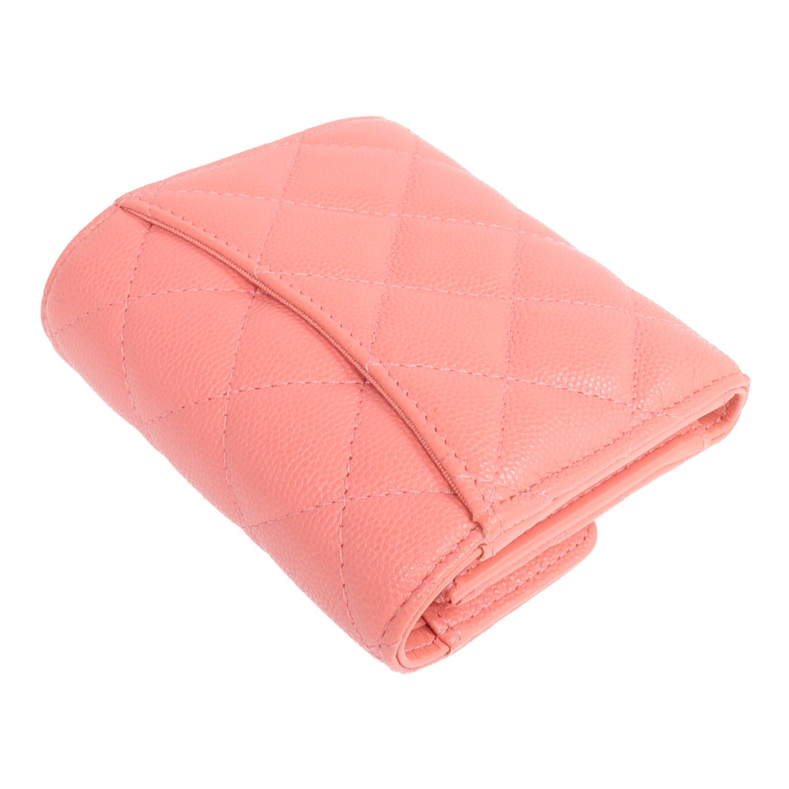 CHANEL 【激減優惠】牛皮皮革Wallet金扣錢包