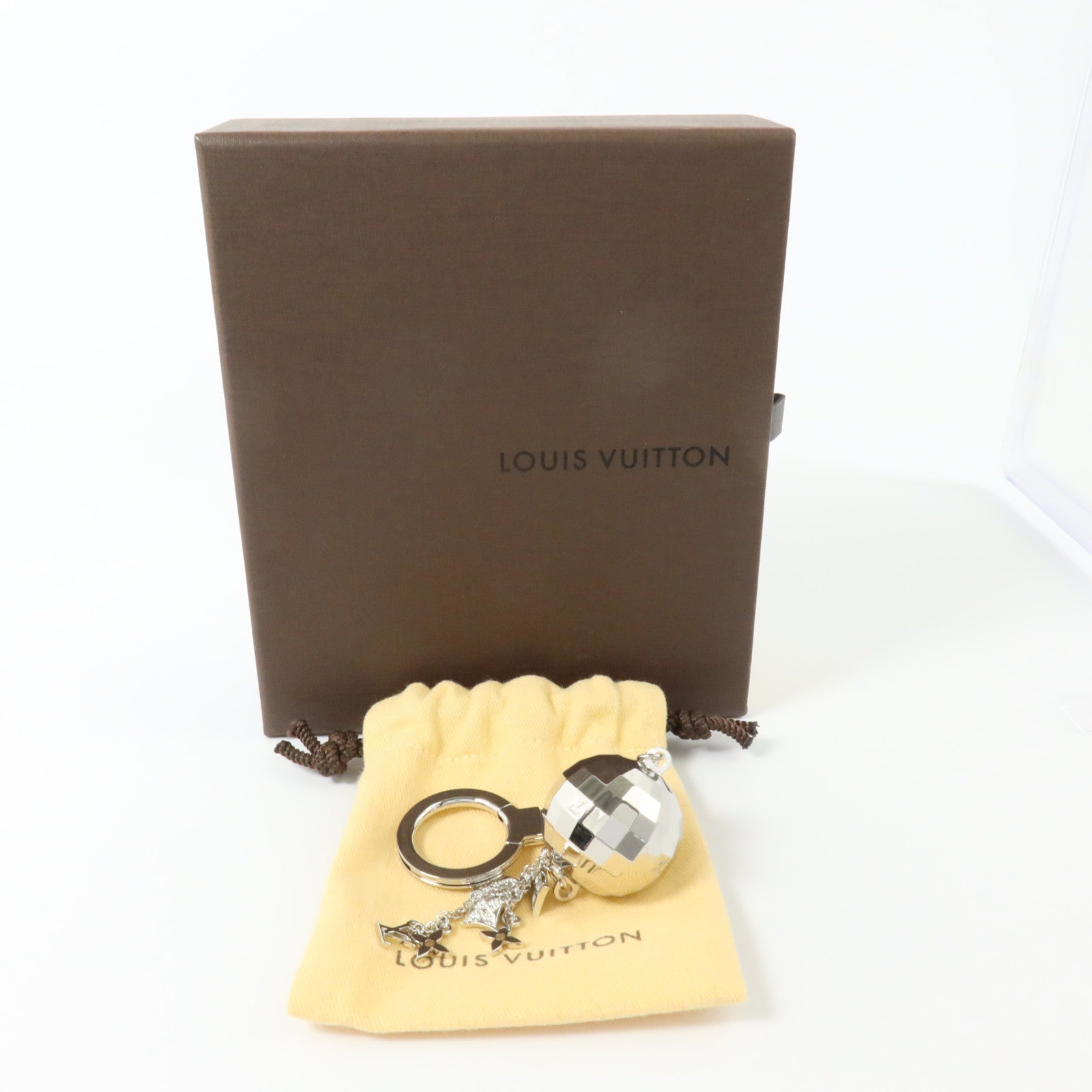 LOUIS VUITTON 金屬Porte-Cles Glitter Mirror Ball Charm掛飾