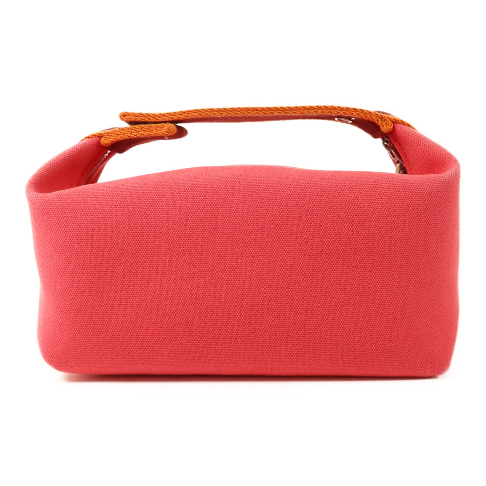 HERMES 帆布Bride-a-Brac Case PM銀扣手挽袋Hibiscus