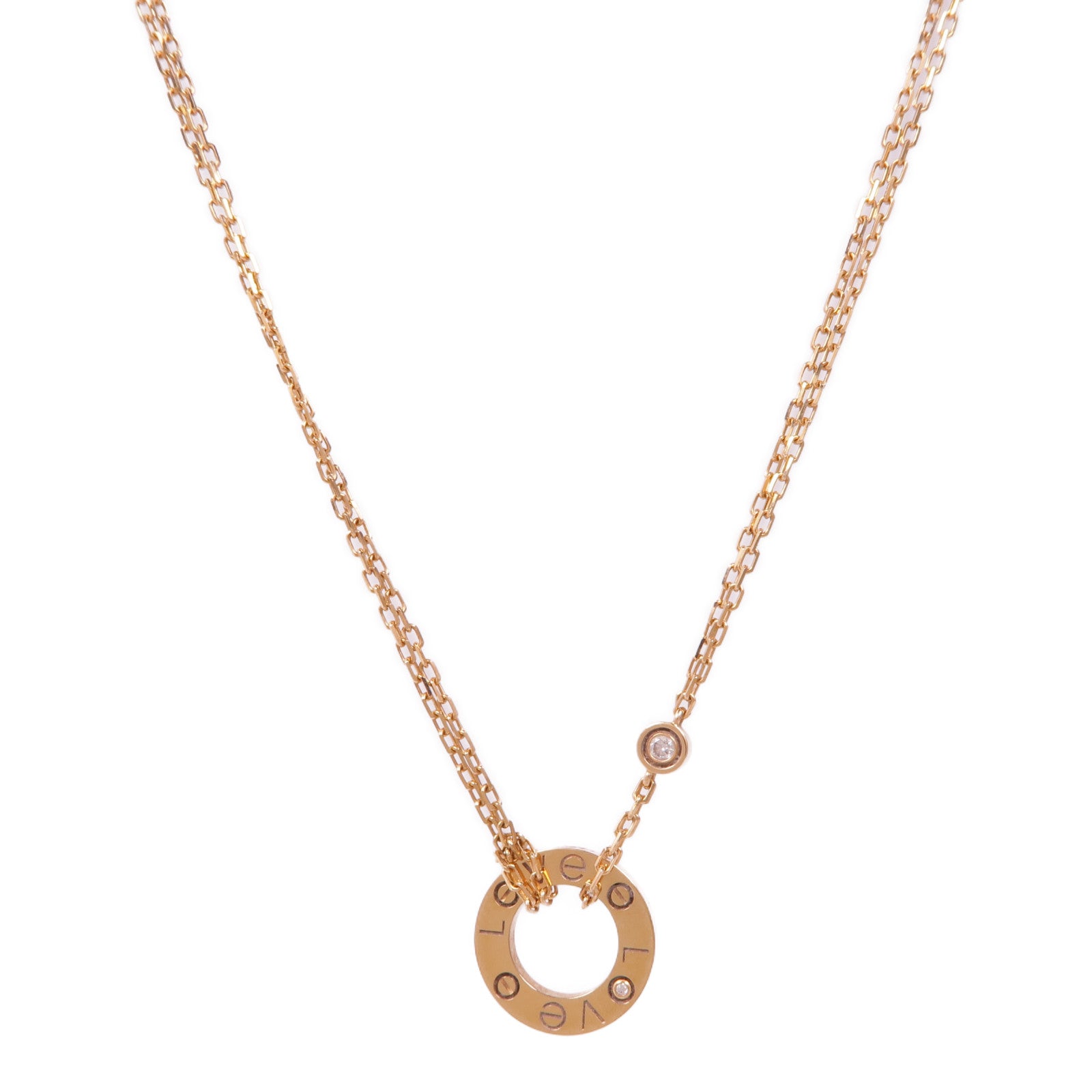 CARTIER 18K玫瑰金Diamond Necklace鑽石項鍊