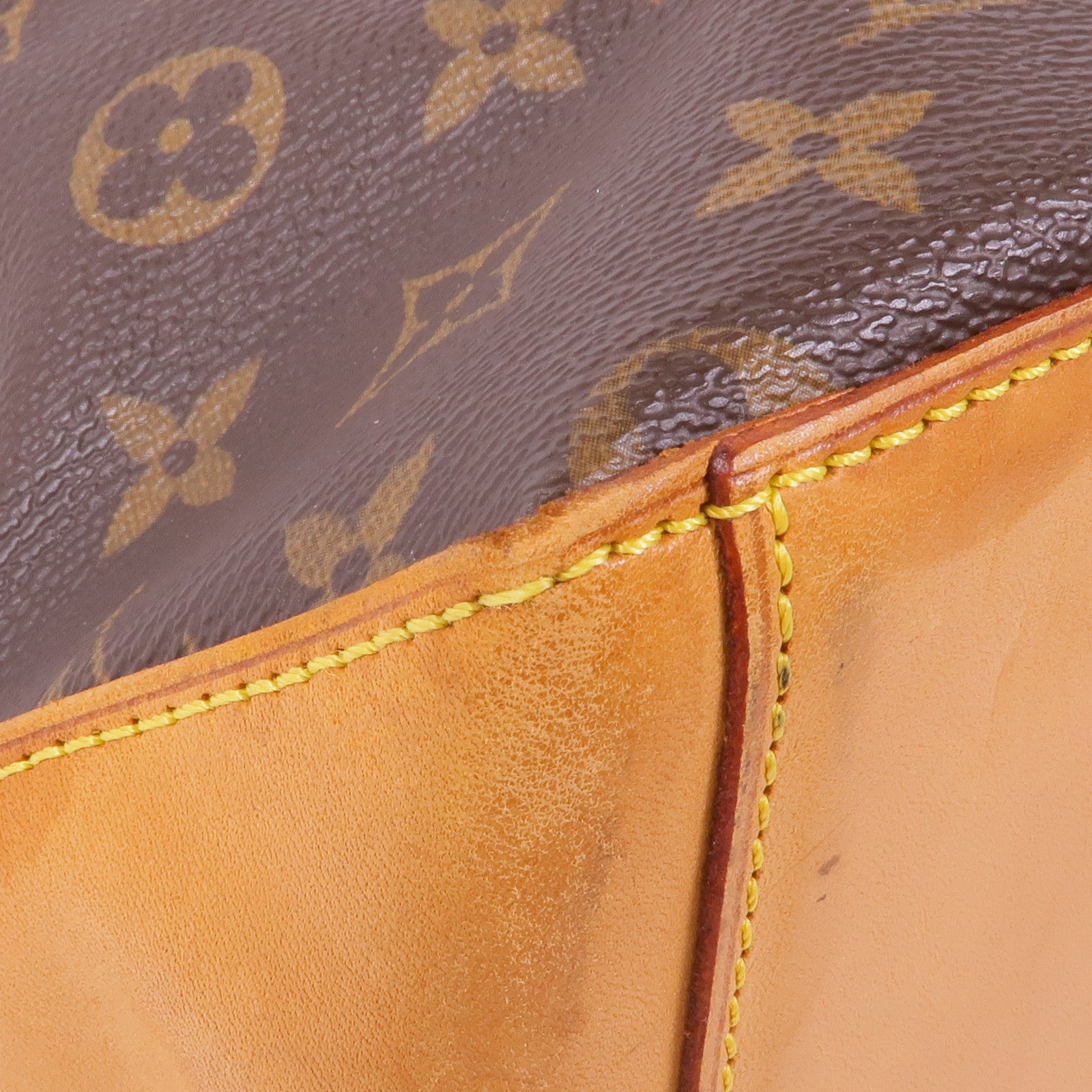 LOUIS VUITTON Monogram Cabas Mezzo金扣肩背袋/手挽袋棕色