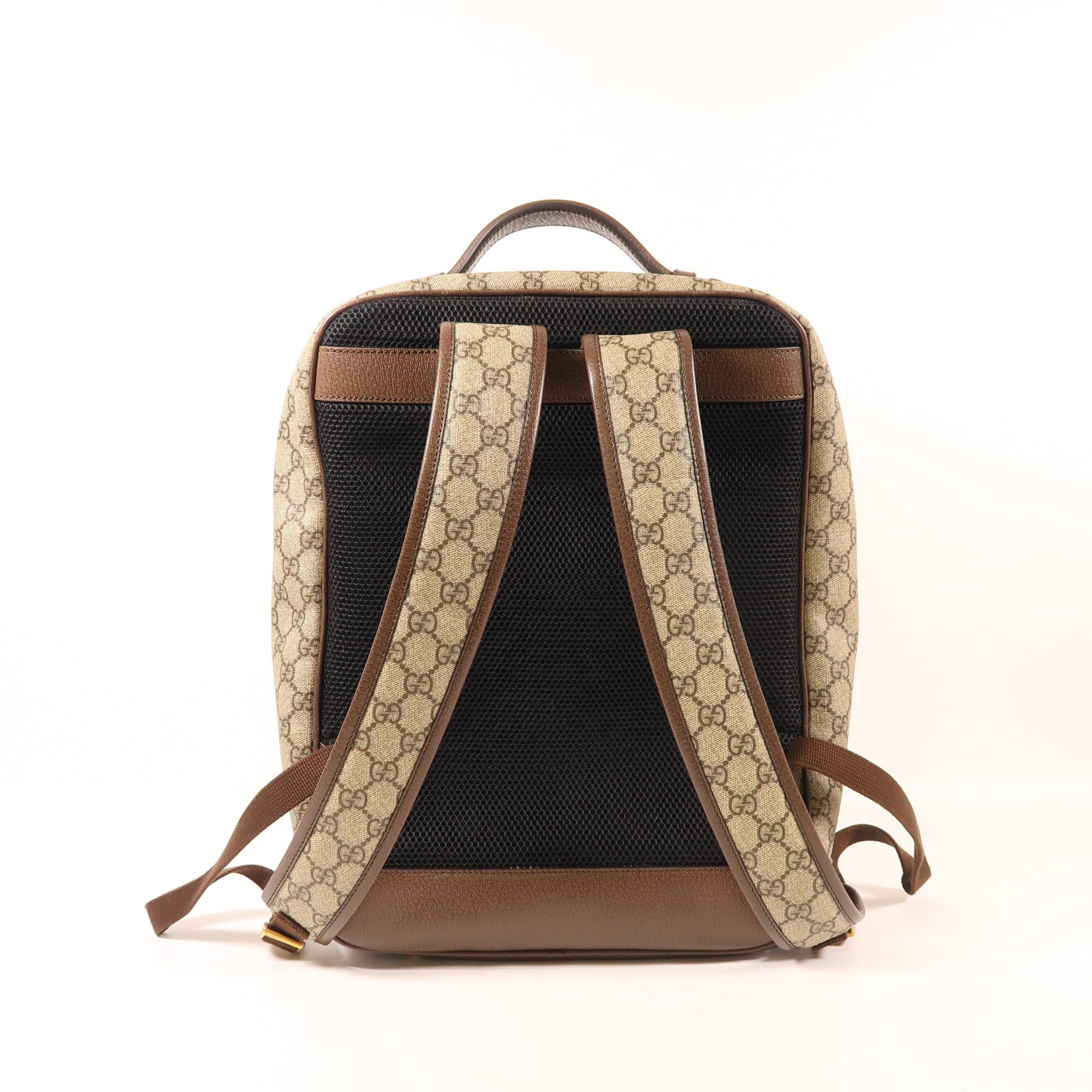GUCCI GG GHW Ophidia Backpack Bag 745718 Coated Canvas Brown